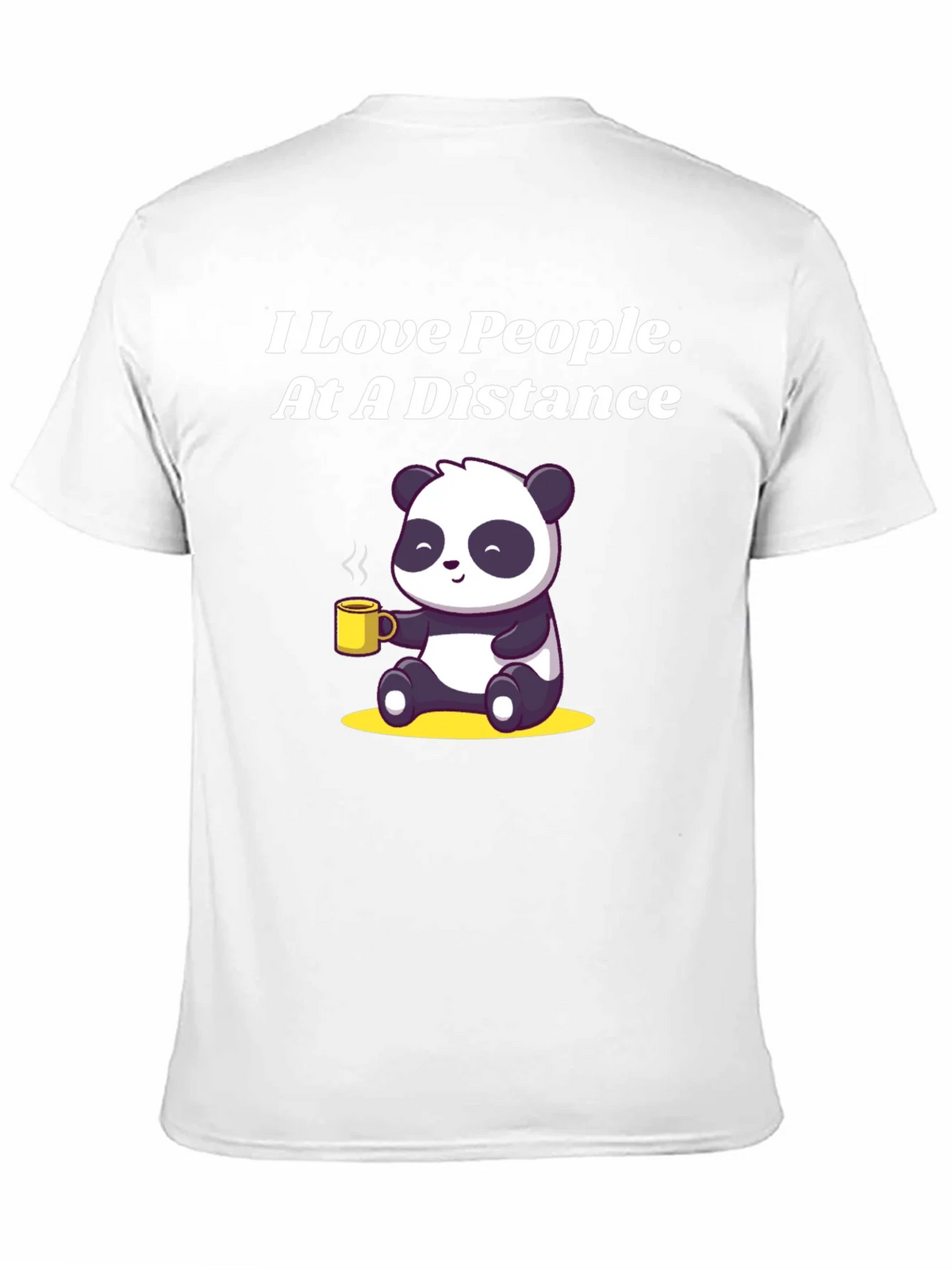 I Love People At A Distance Panda Graphic Tee product image 10