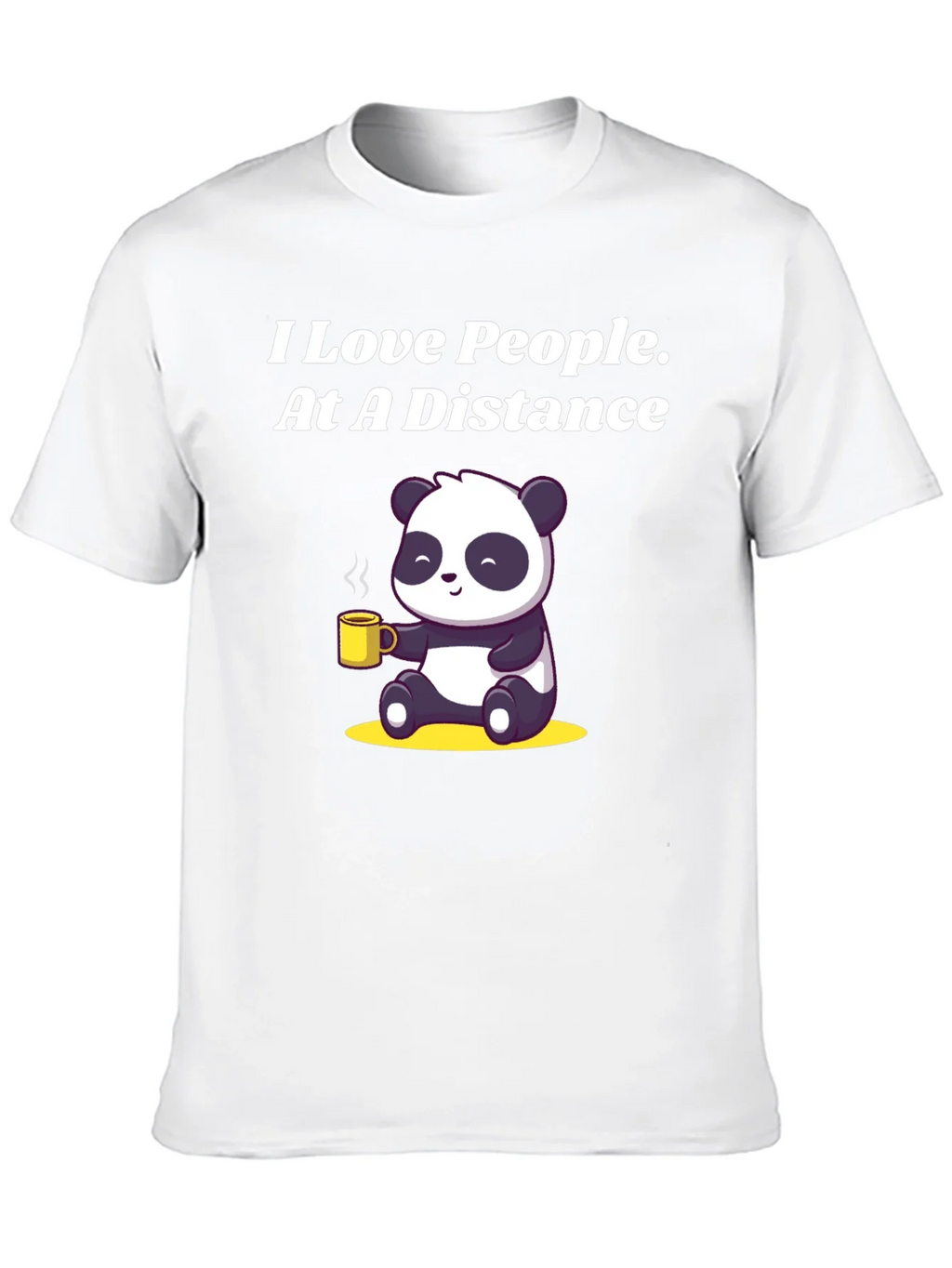 I Love People At A Distance Panda Graphic Tee product image 9
