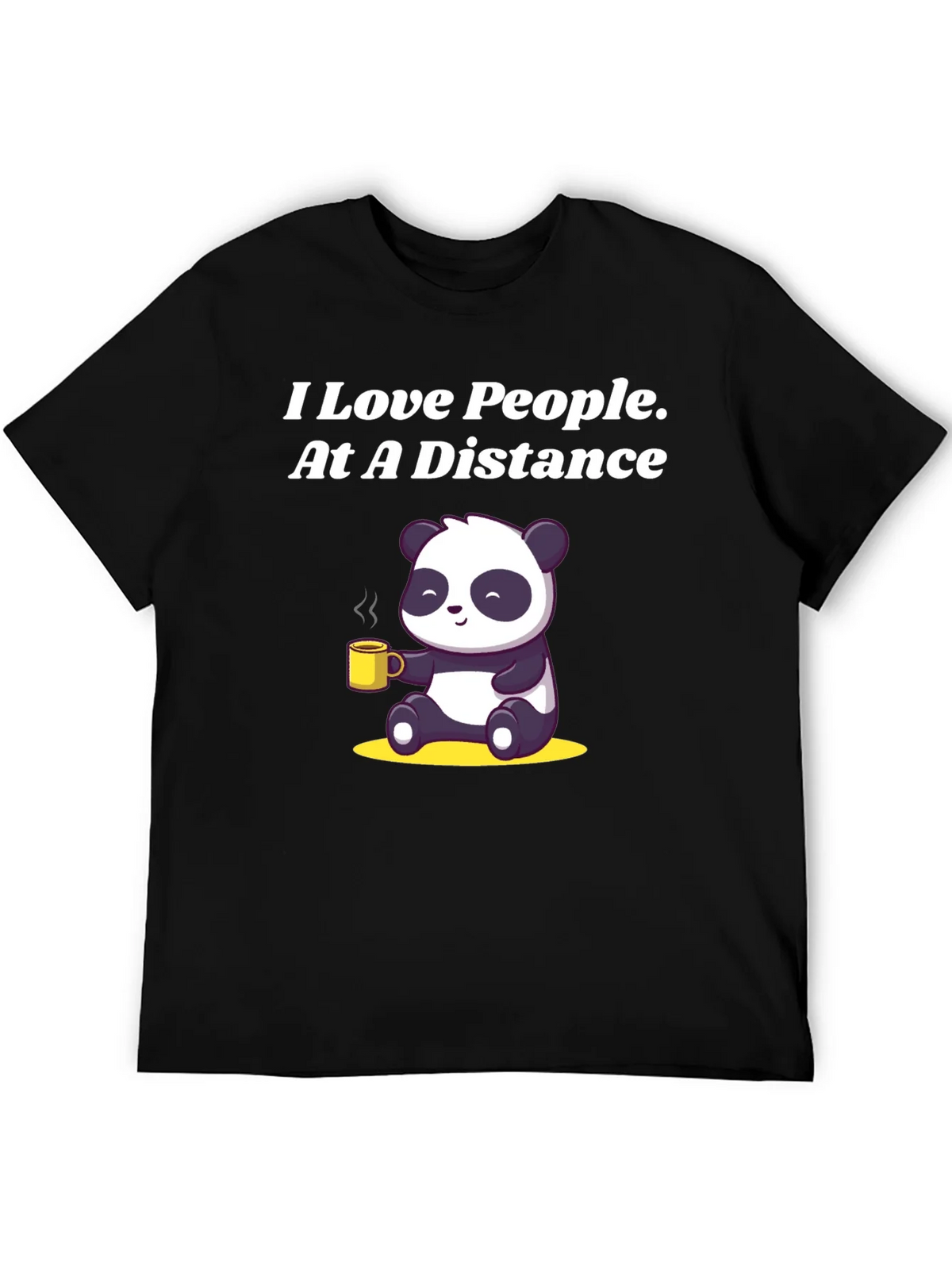 I Love People At A Distance Panda Graphic Tee product image 5