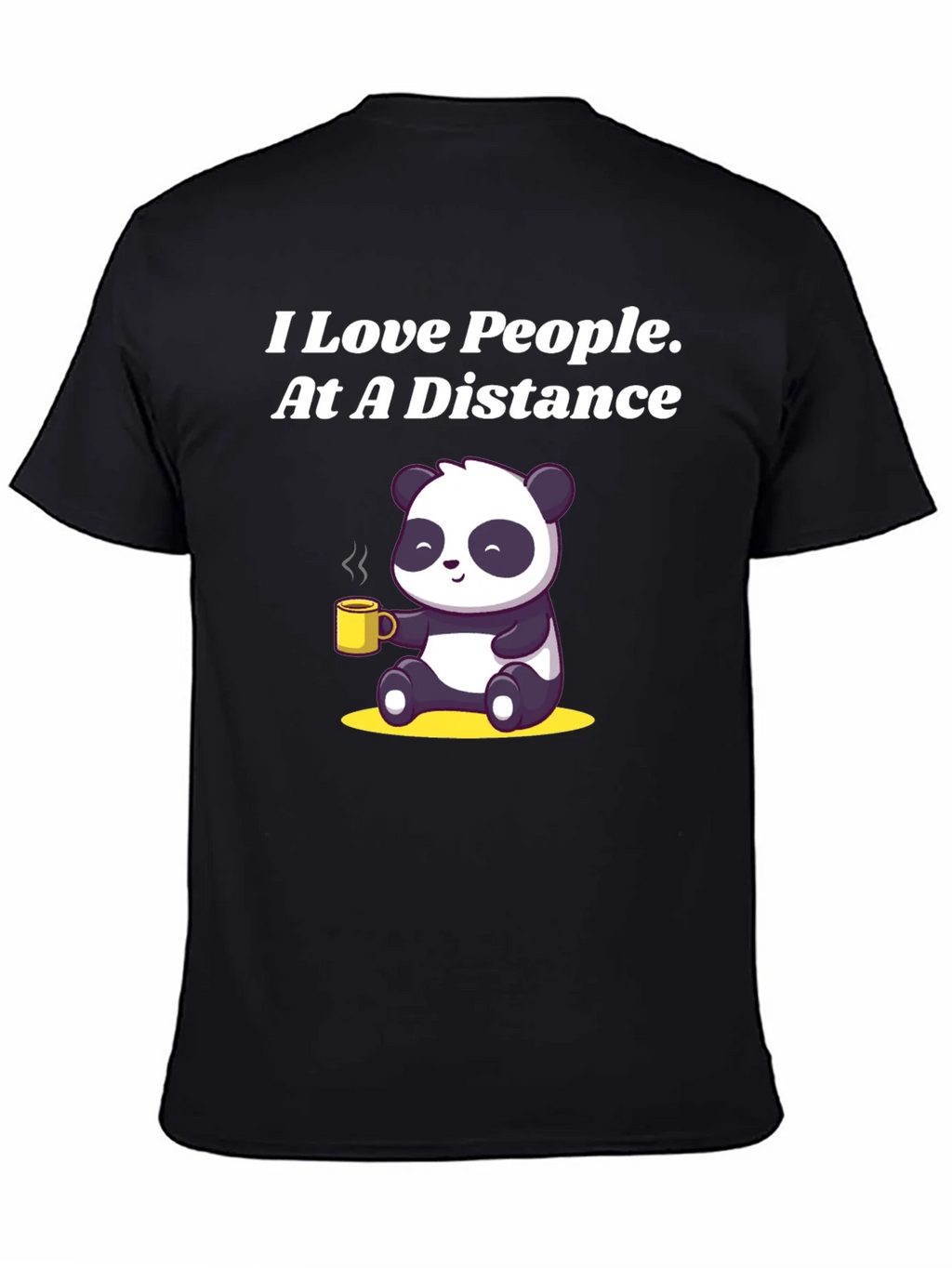 I Love People At A Distance Panda Graphic Tee product image 4