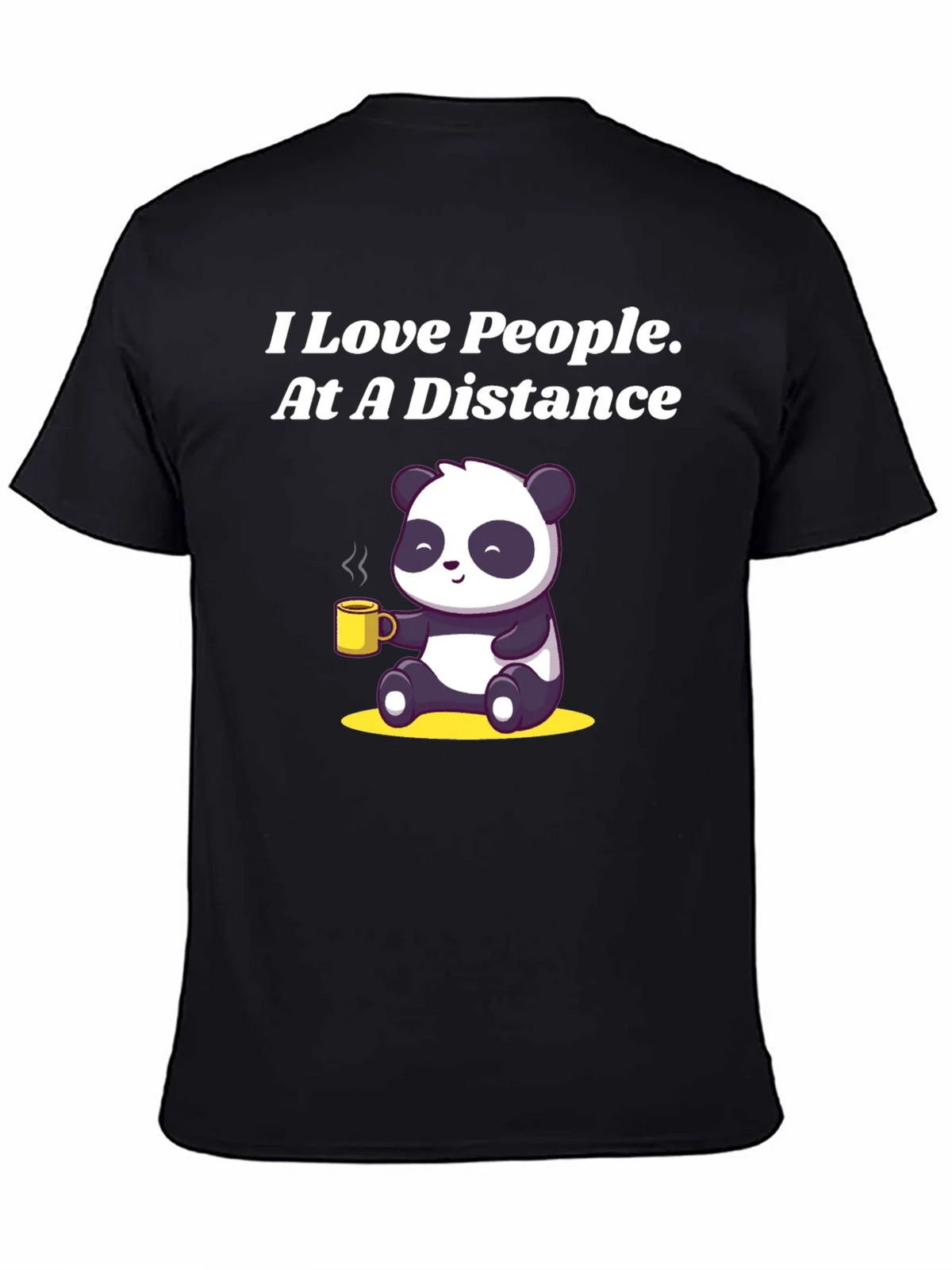 I Love People At A Distance Panda Graphic Tee product image 4