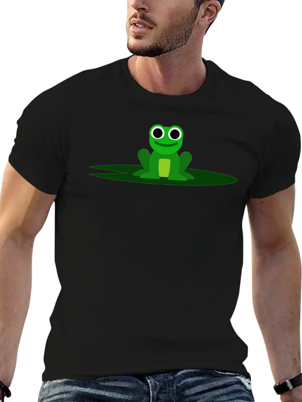 Frog Graphic Tee - Black Cotton T-Shirt product image 6