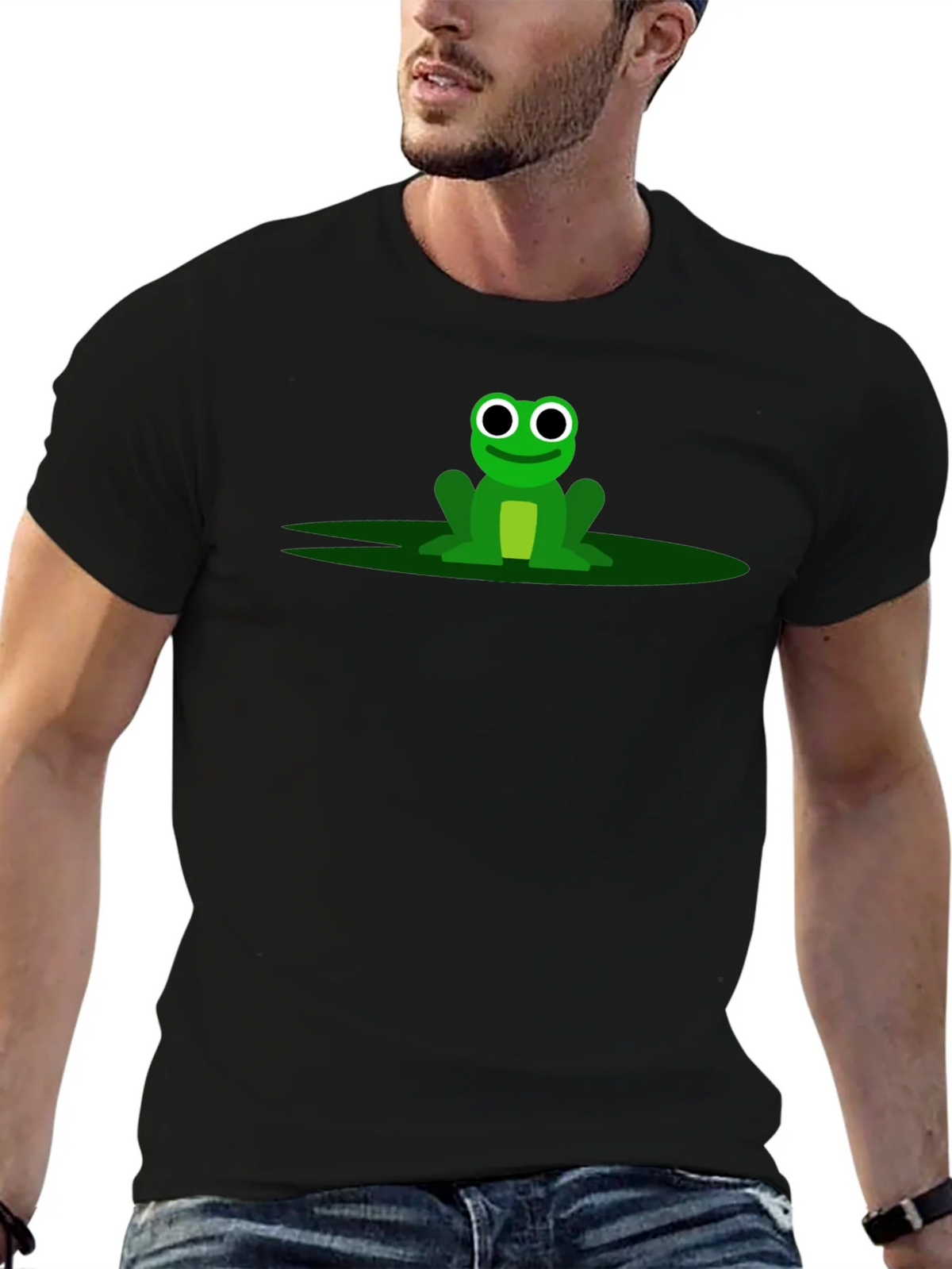 Frog Graphic Tee - Black Cotton T-Shirt product image 6