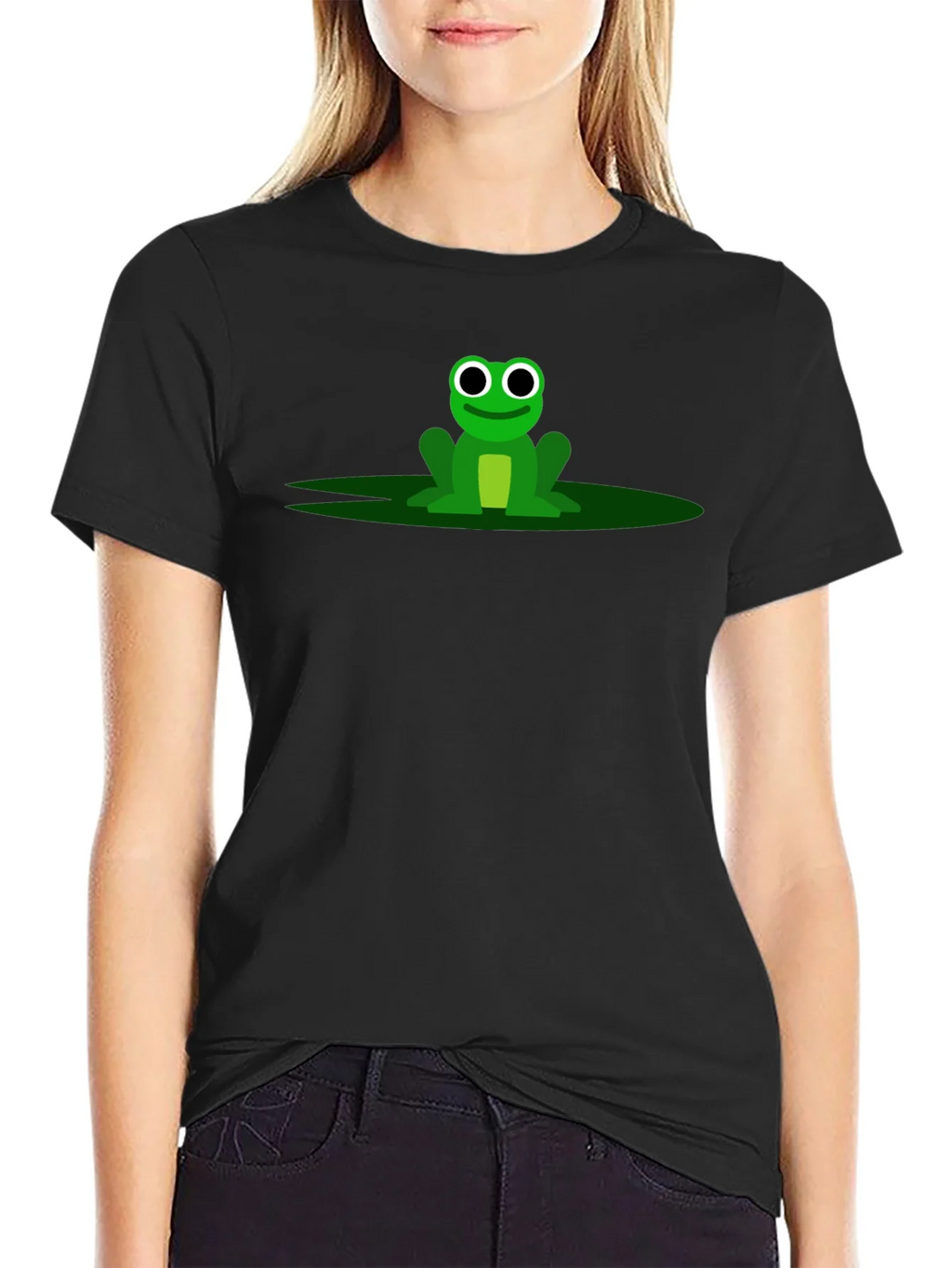 Frog Graphic Tee - Black Cotton T-Shirt product image 2