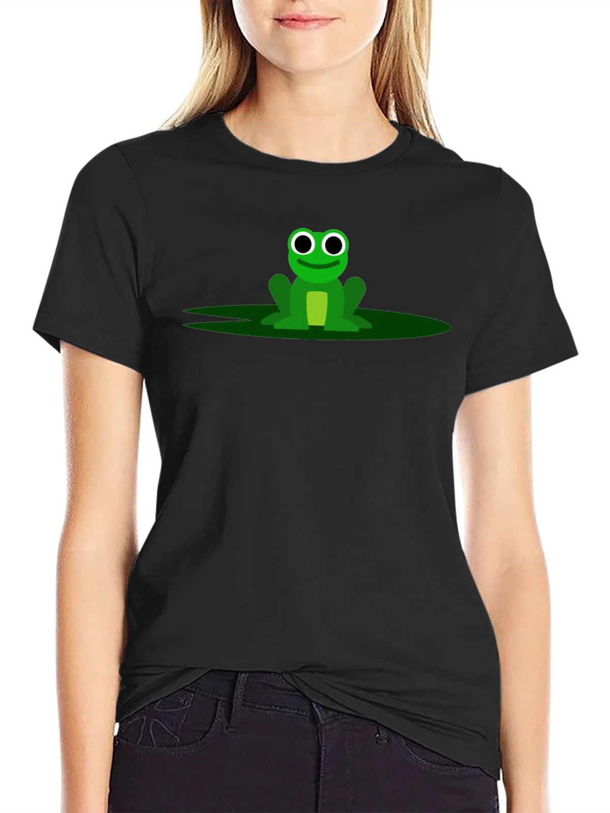 Frog Graphic Tee - Black Cotton T-Shirt product image 2