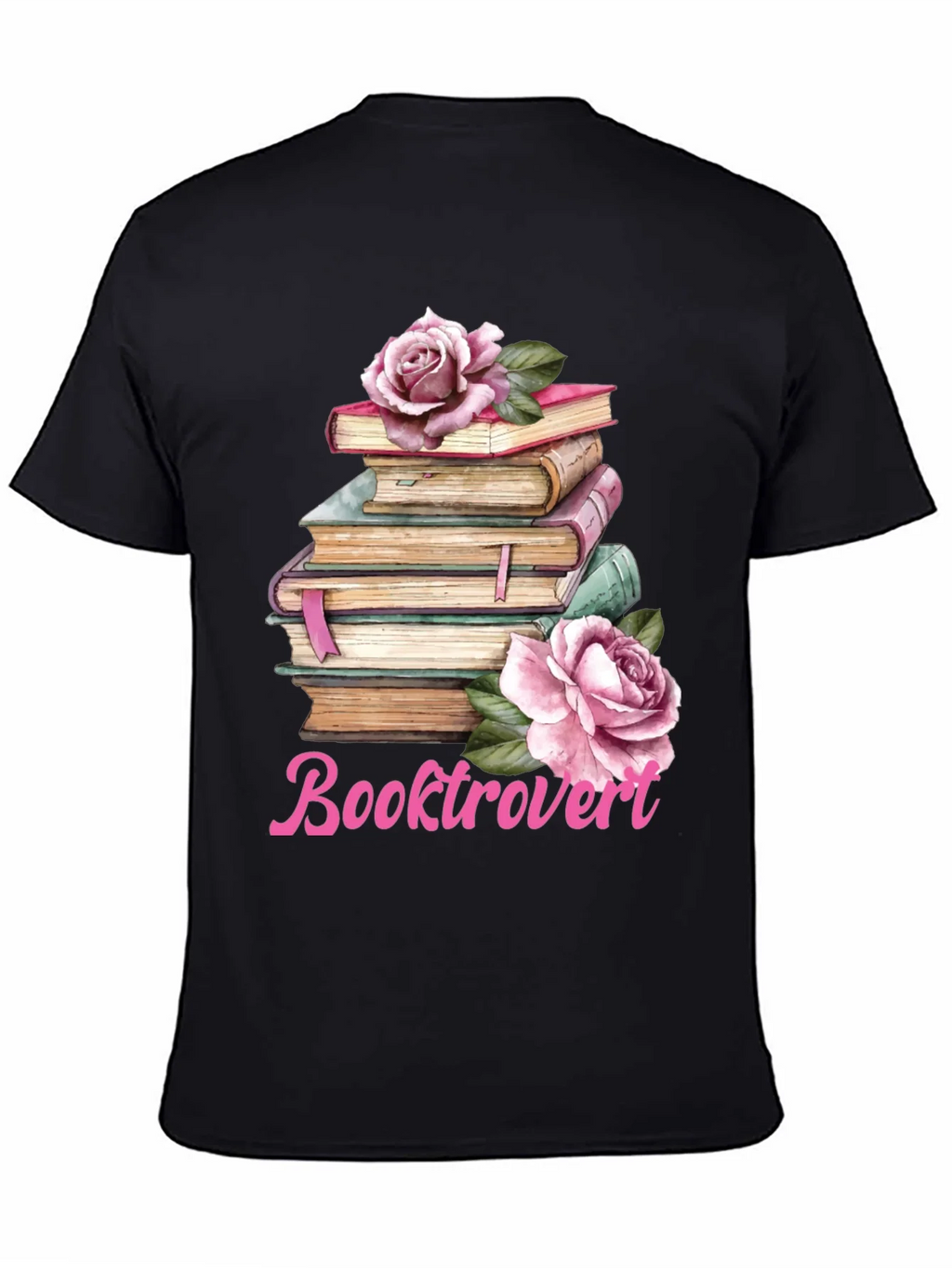 Booktrovert T-Shirt: Floral Book Stack Tee product image 4