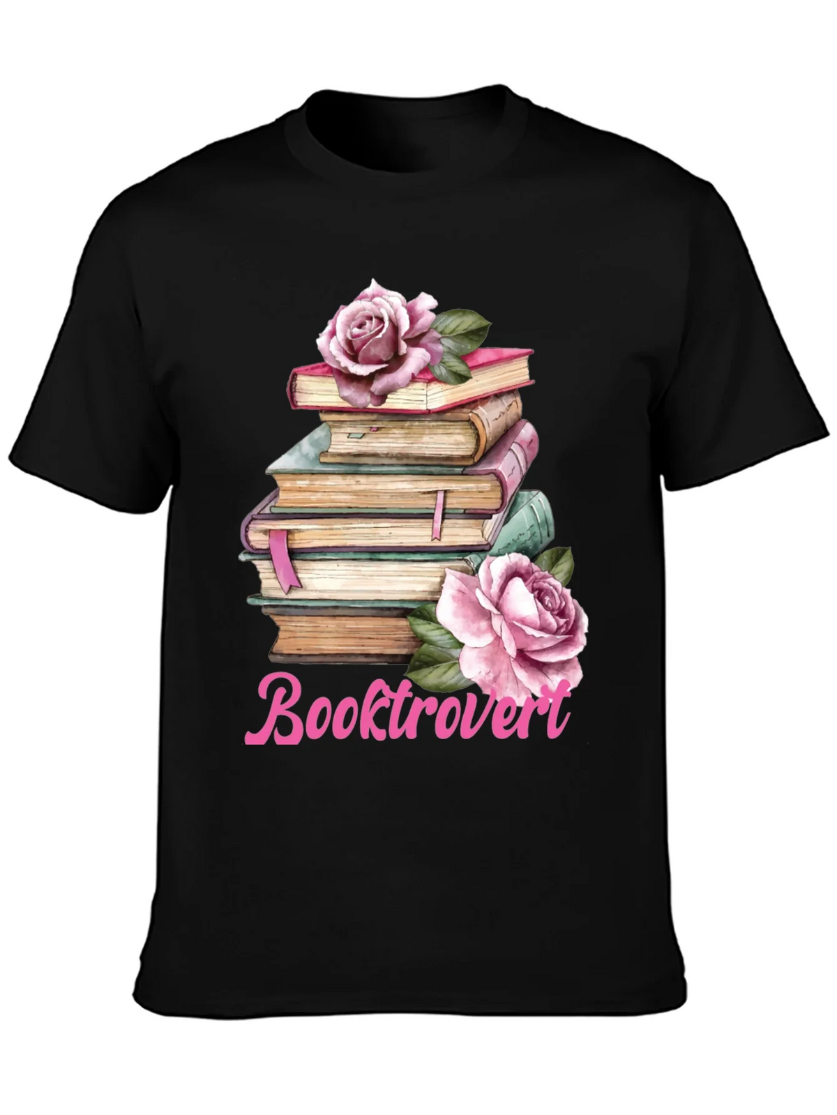 Booktrovert T-Shirt: Floral Book Stack Tee product image 3
