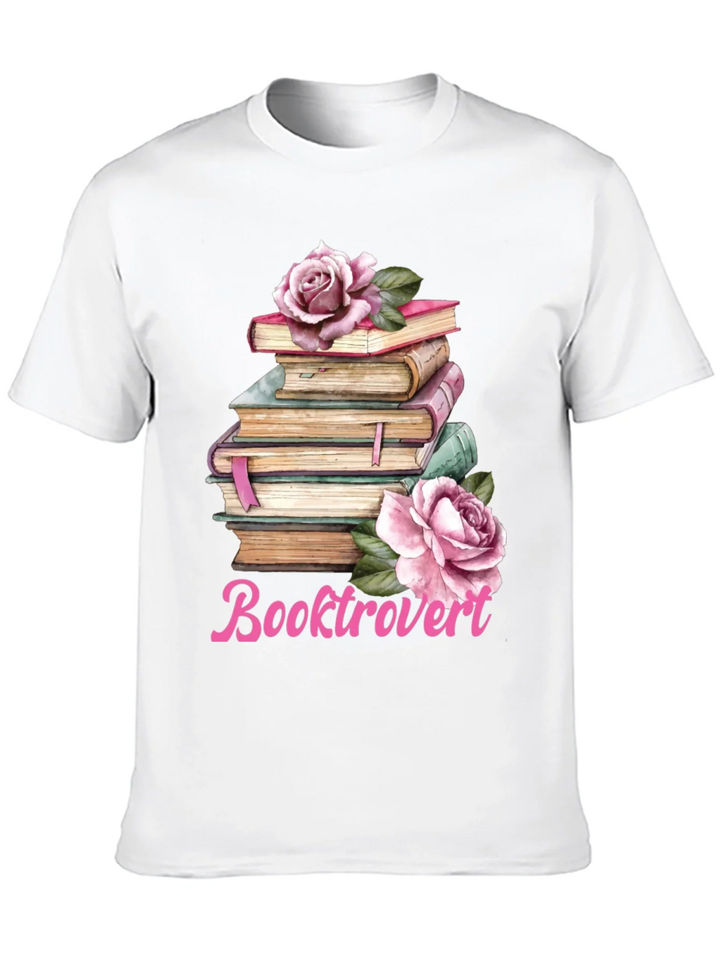 Booktrovert T-Shirt: Floral Book Stack Tee product image 9
