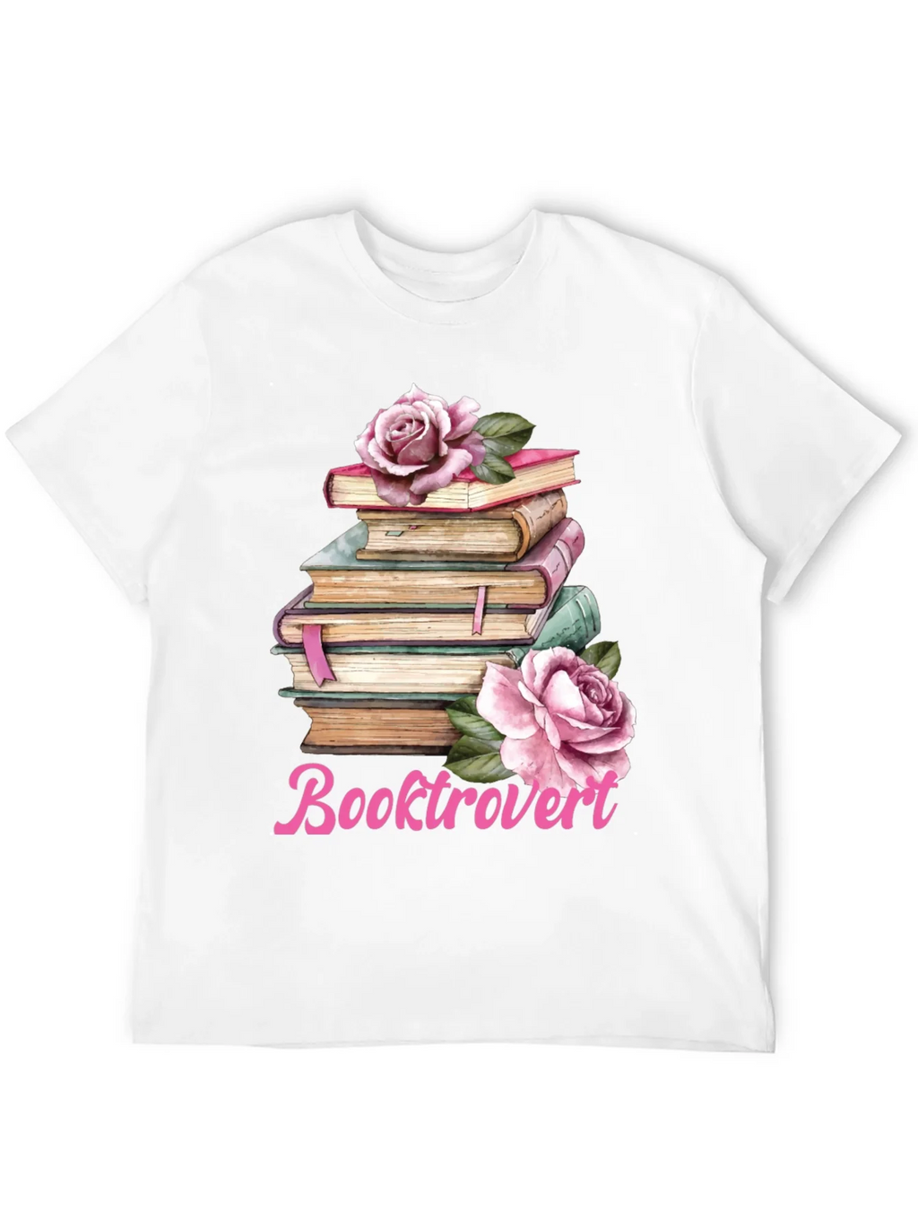 Booktrovert T-Shirt: Floral Book Stack Tee product image 11