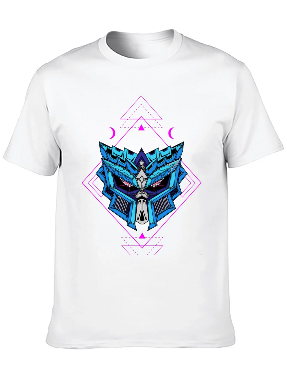 Geometric Robot Head Graphic T-Shirt product image 9