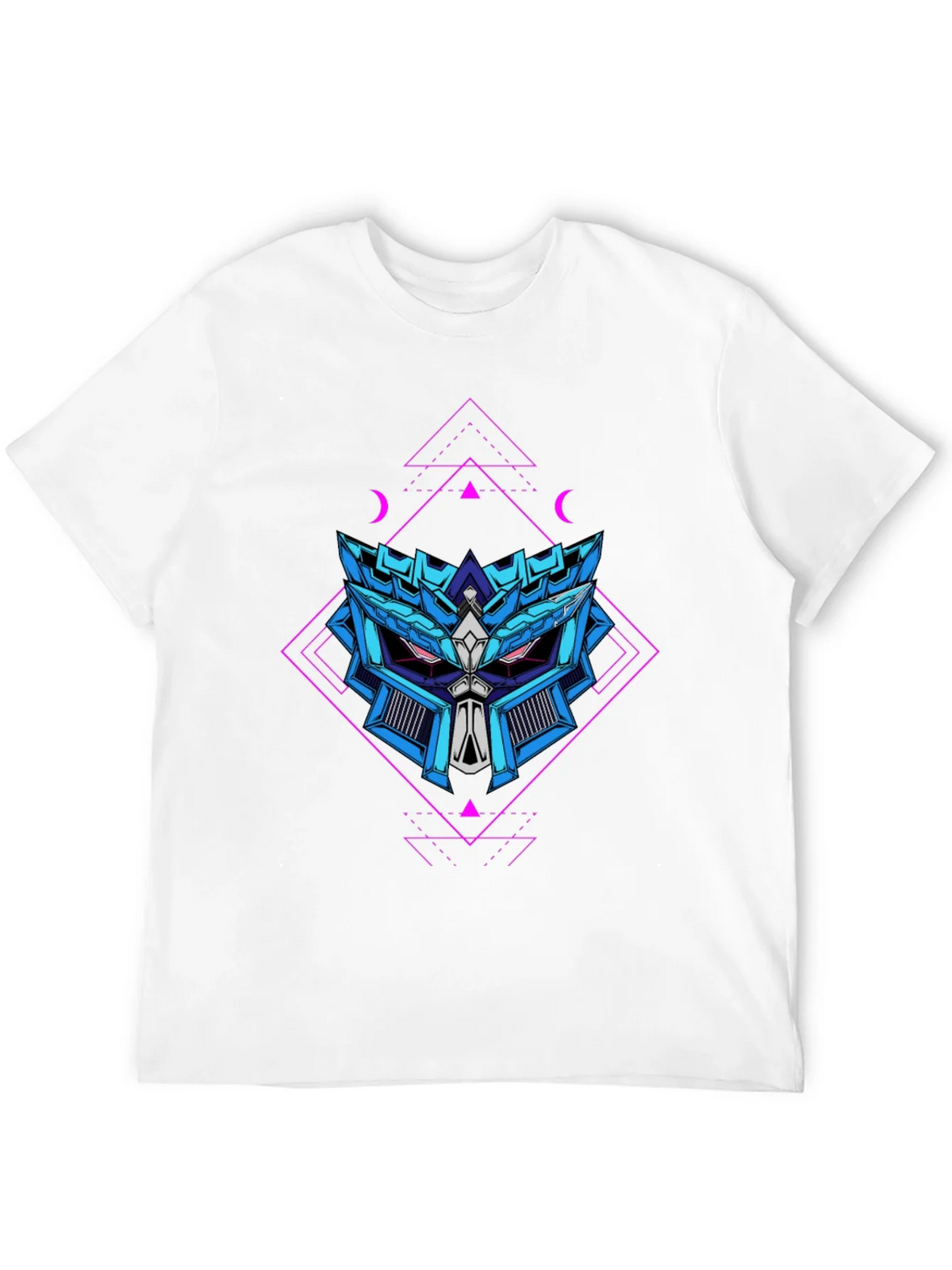 Geometric Robot Head Graphic T-Shirt product image 11