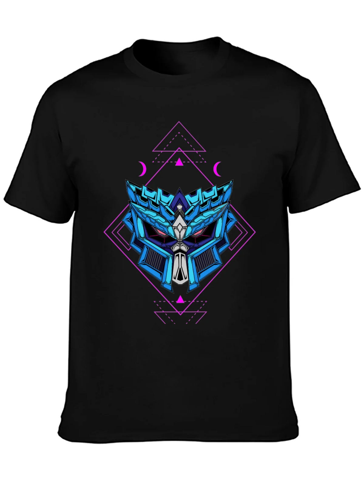 Geometric Robot Head Graphic T-Shirt product image 3