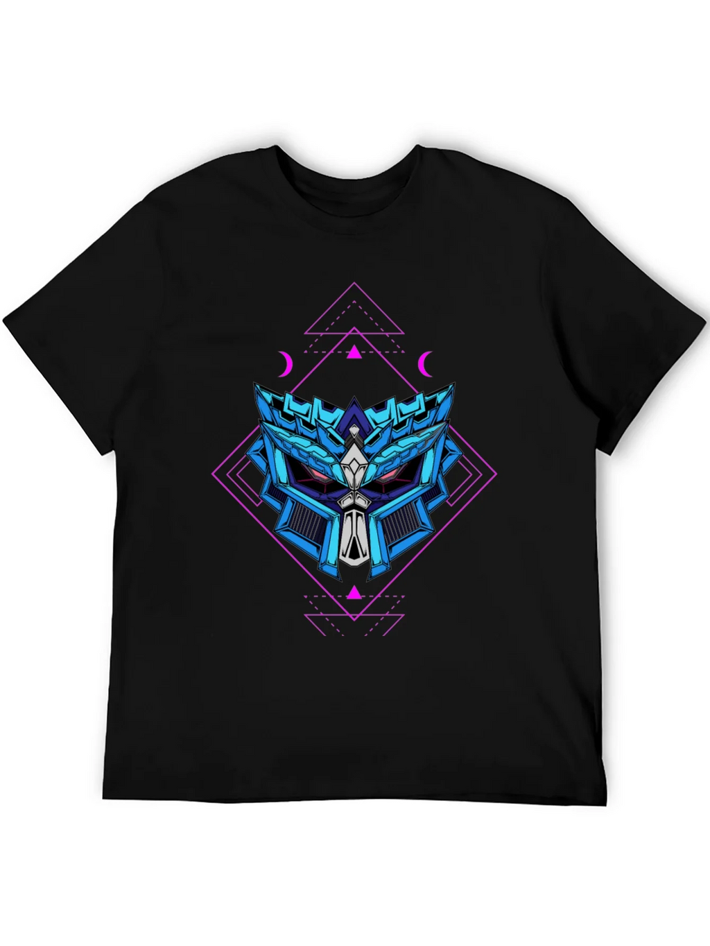 Geometric Robot Head Graphic T-Shirt product image 5