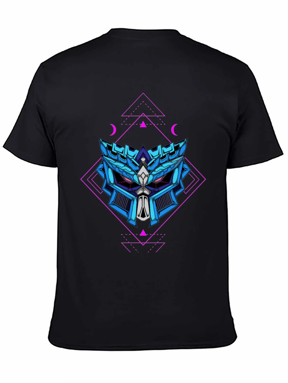 Geometric Robot Head Graphic T-Shirt product image 4