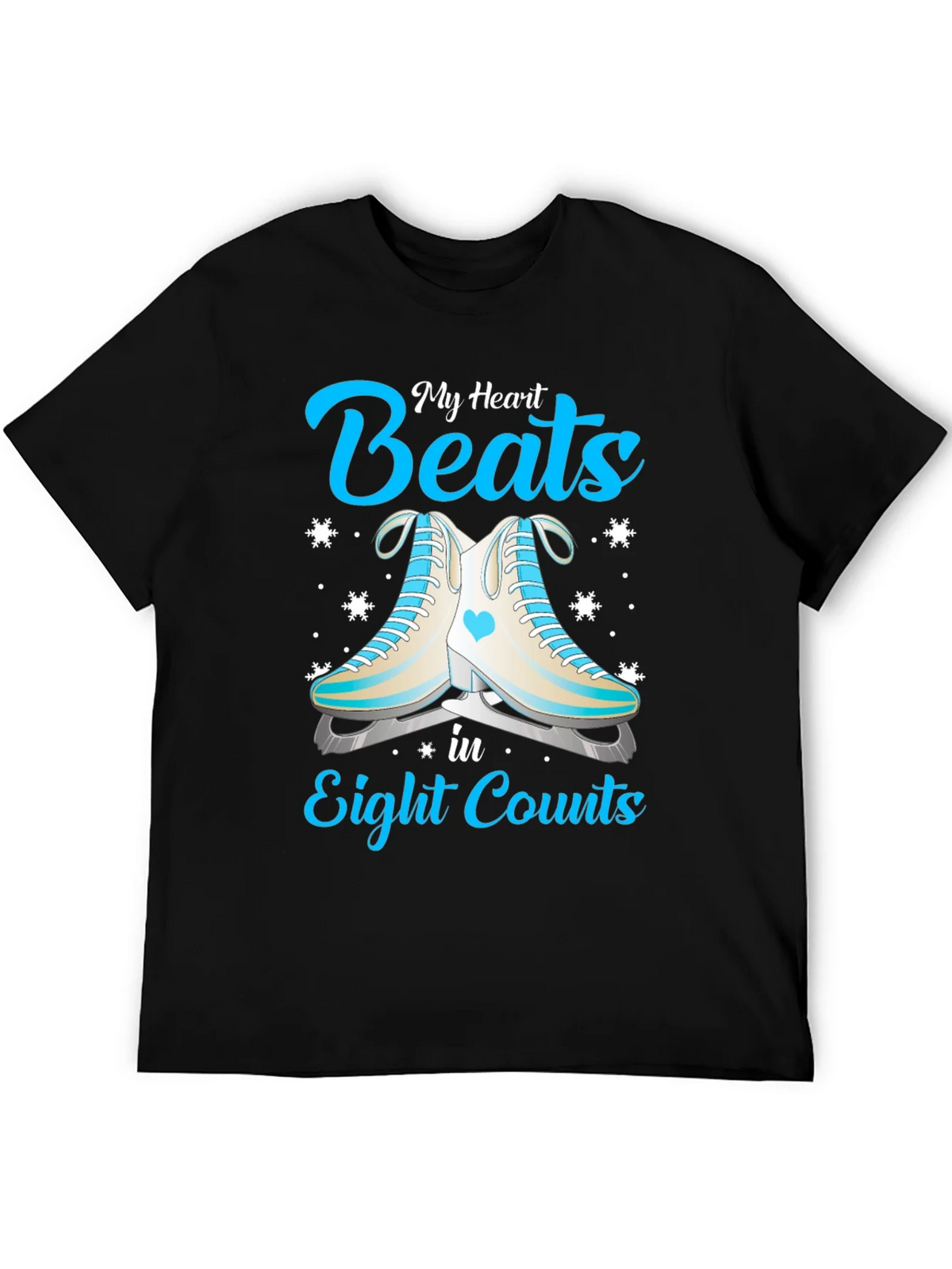 My Heart Beats in Eight Counts Ice Skating T-Shirt product image 3