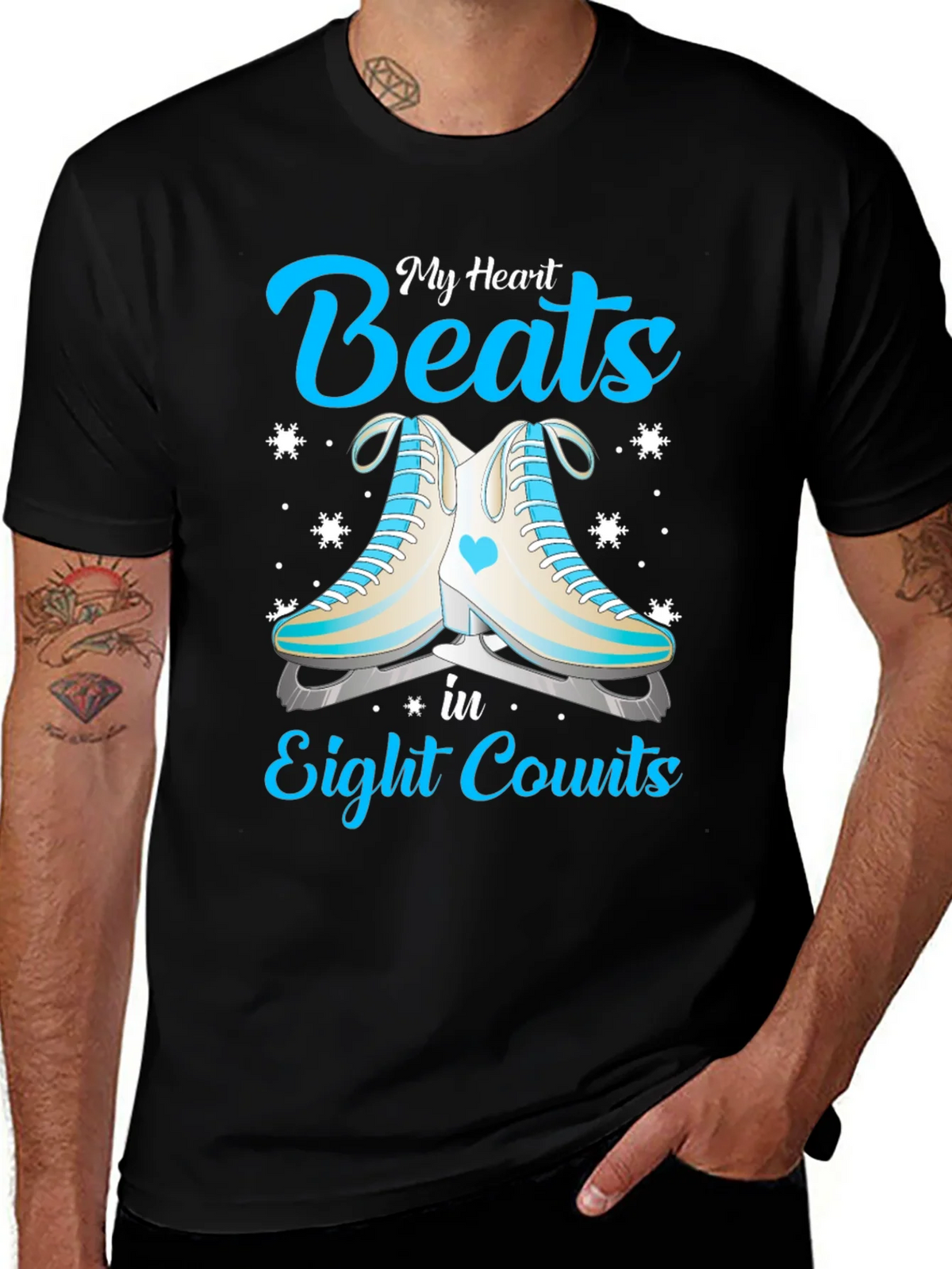 My Heart Beats in Eight Counts Ice Skating T-Shirt product image 1