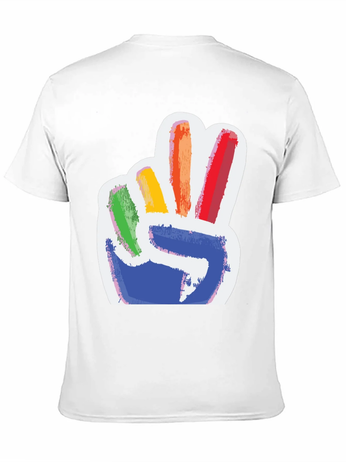Rainbow Peace Sign Graphic Tee - Mens Black T-Shirt product image 10