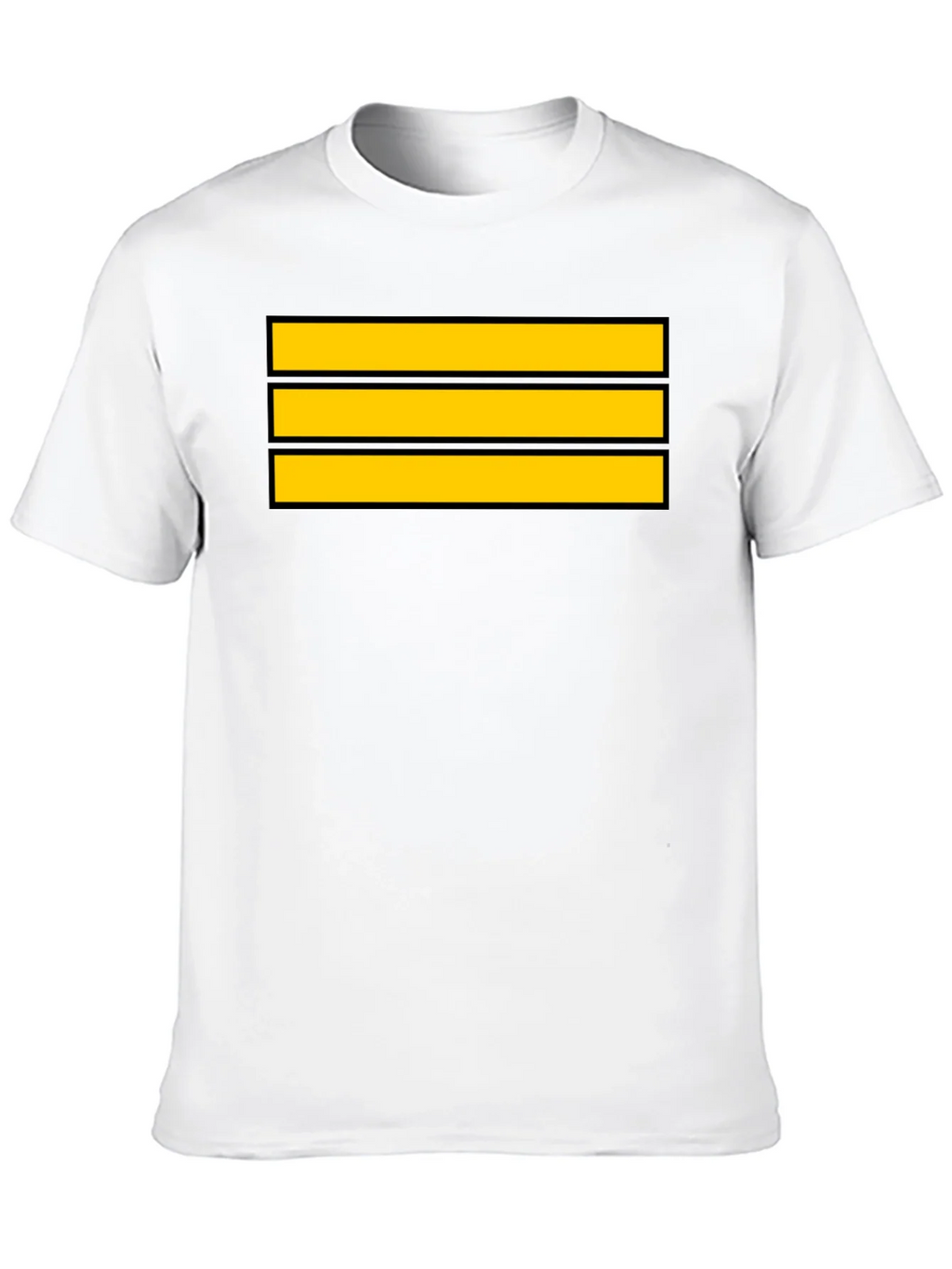 Captain Stripes Black Tee - Bold Yellow Lines product image 9