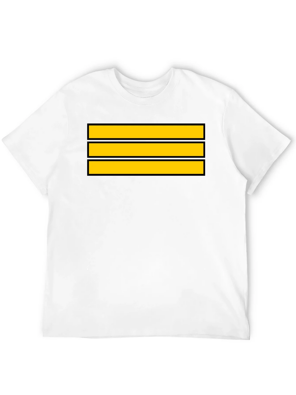 Captain Stripes Black Tee - Bold Yellow Lines product image 11