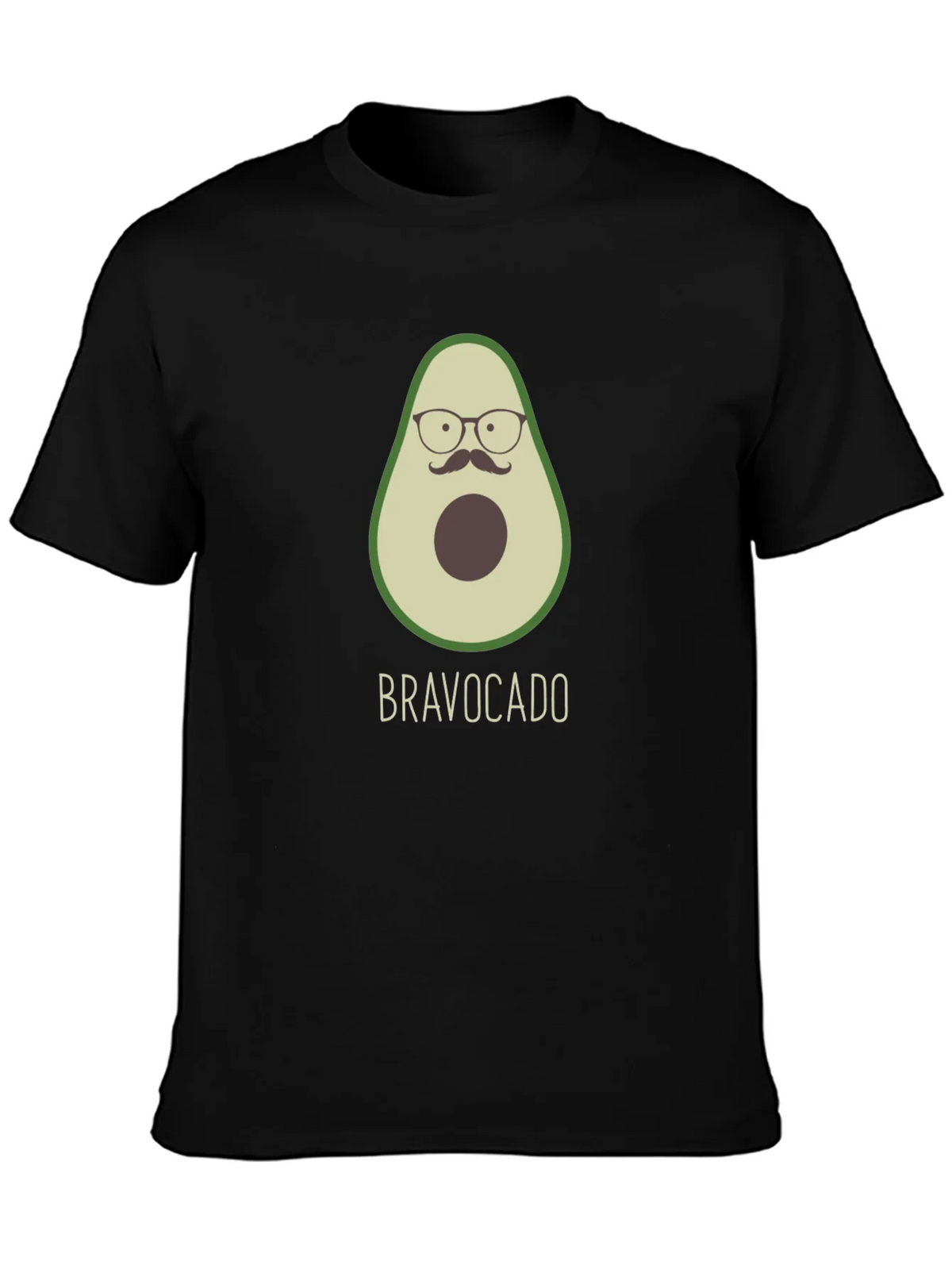 Bravocado T-Shirt: Avocado with Glasses & Moustache! product image 1