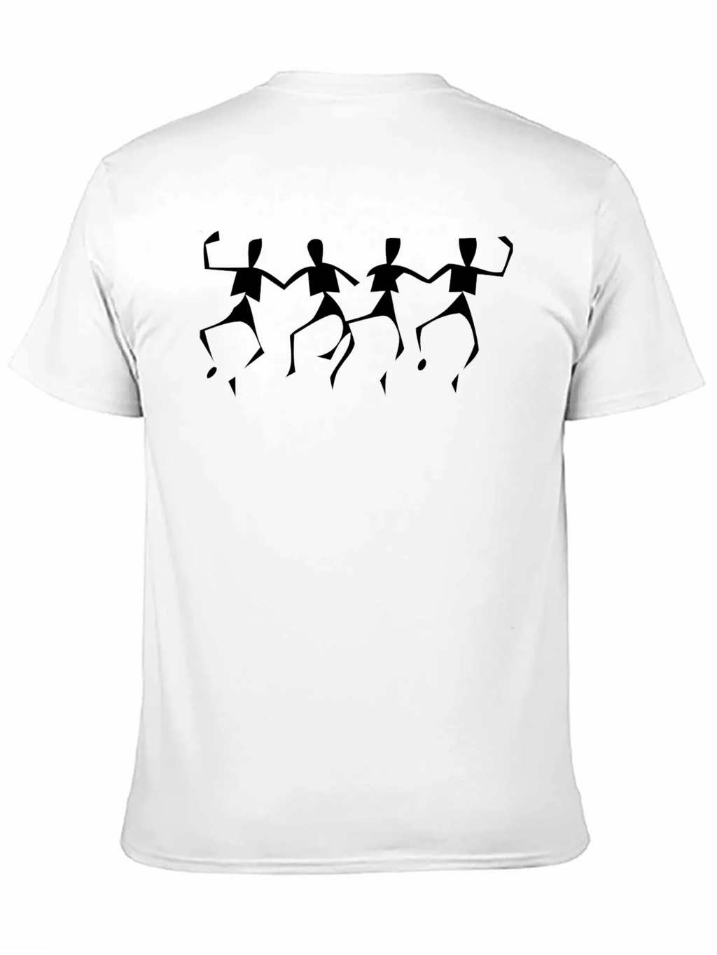 Modern Graphic Black T-Shirt with Dancing Figures product image 6