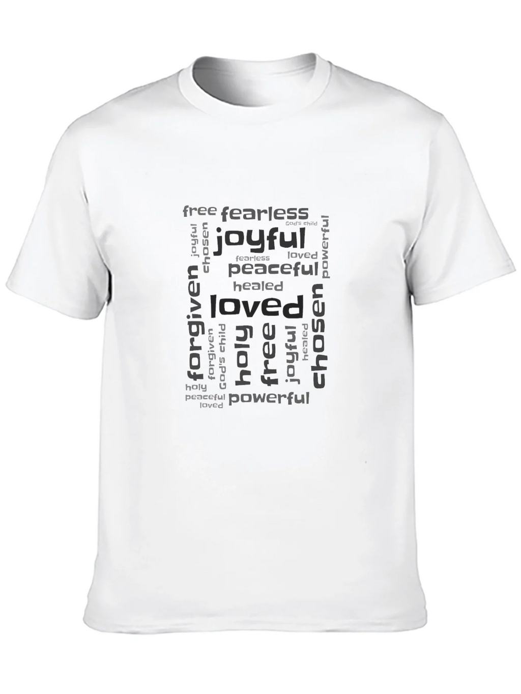 Inspirational Word Art Black T-Shirt product image 9