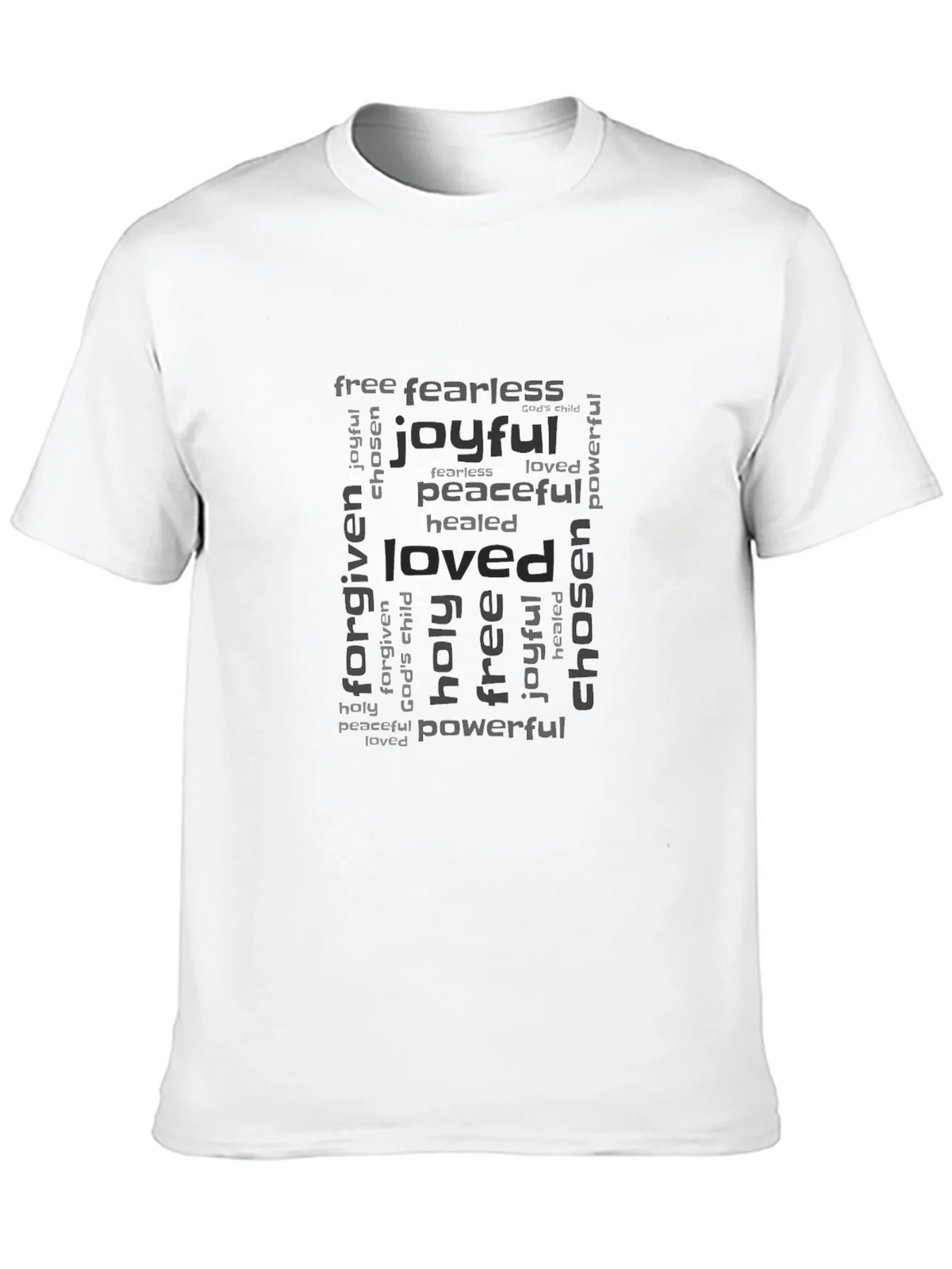 Inspirational Word Art Black T-Shirt product image 9