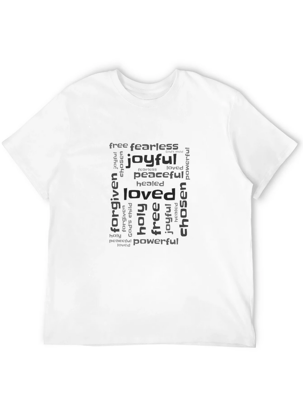 Inspirational Word Art Black T-Shirt product image 11