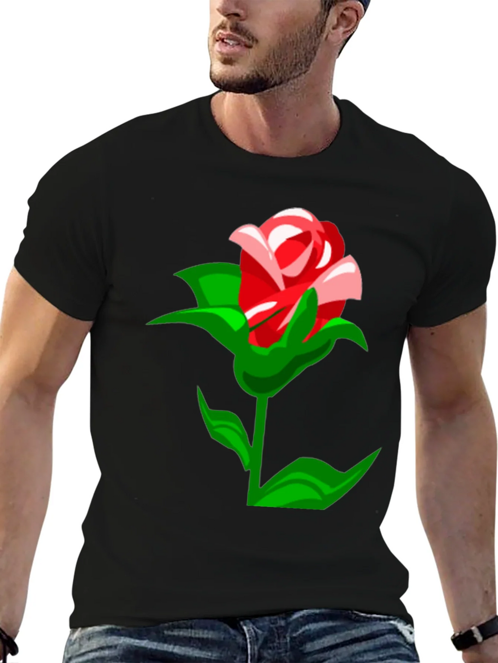 Rose Graphic T-Shirt - Stylish Mens Tee product image 6