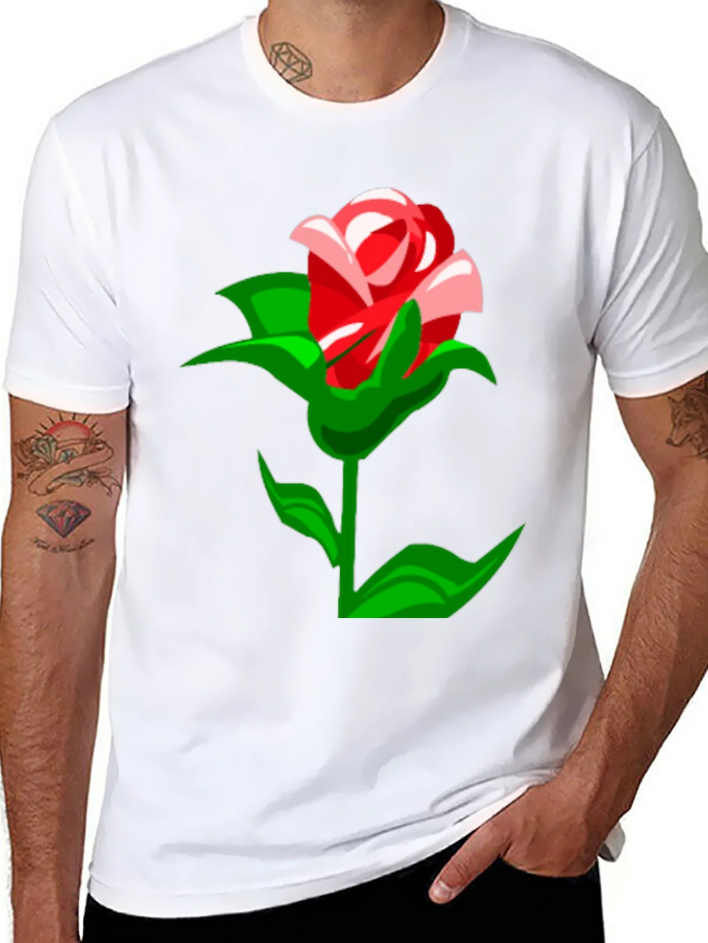 Rose Graphic T-Shirt - Stylish Mens Tee product image 7