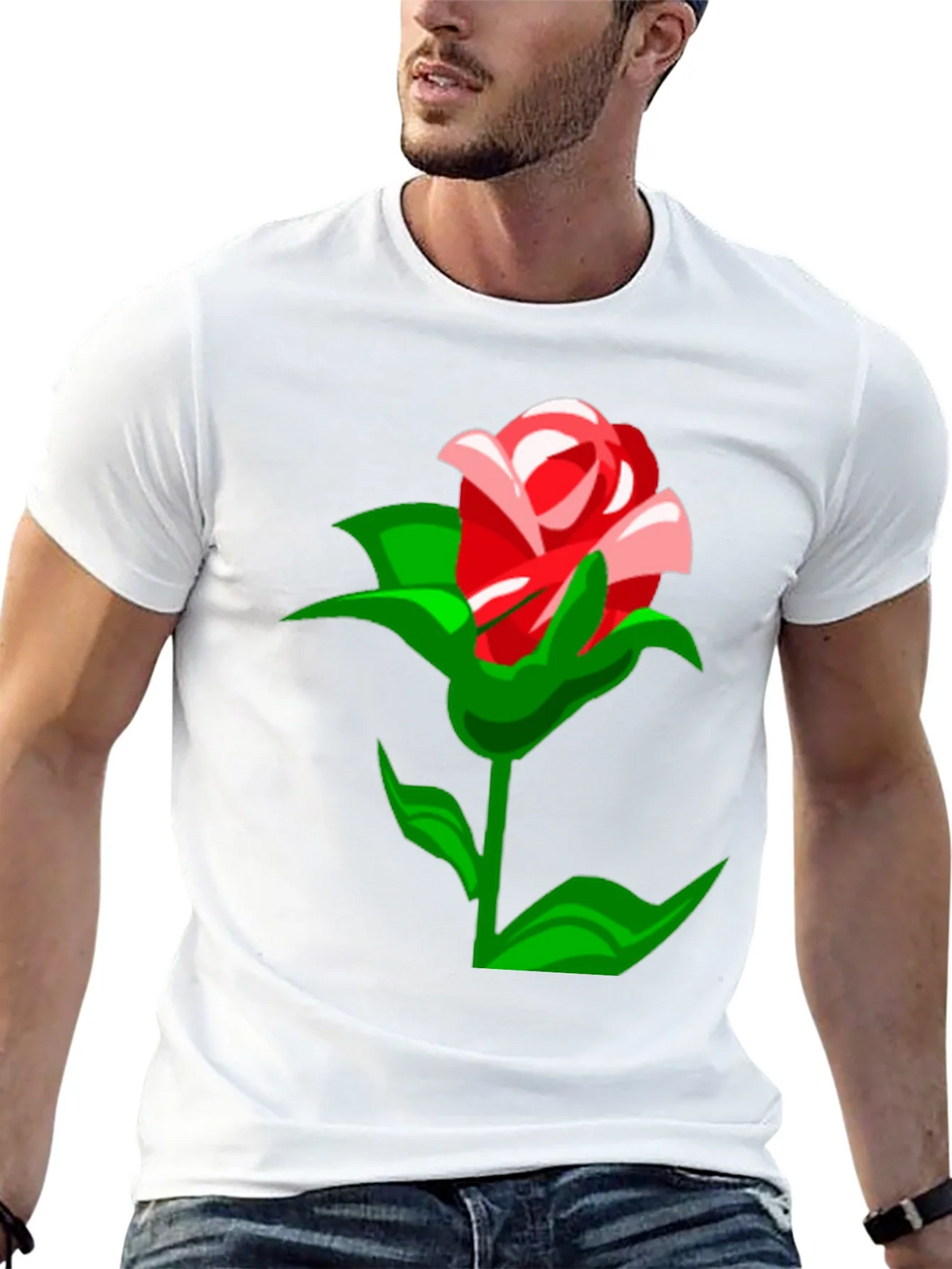 Rose Graphic T-Shirt - Stylish Mens Tee product image 12