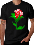 Rose Graphic T-Shirt - Stylish Mens Tee product image 1