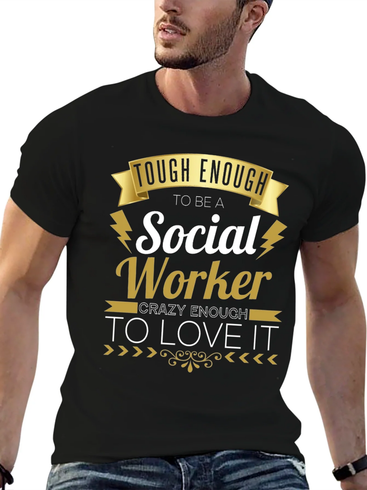 Social Worker T-Shirt - Tough & Crazy Enough To Love It! product image 6