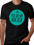 You Are My Anchor Graphic Tee - Mens Black Cotton Blend product image 1