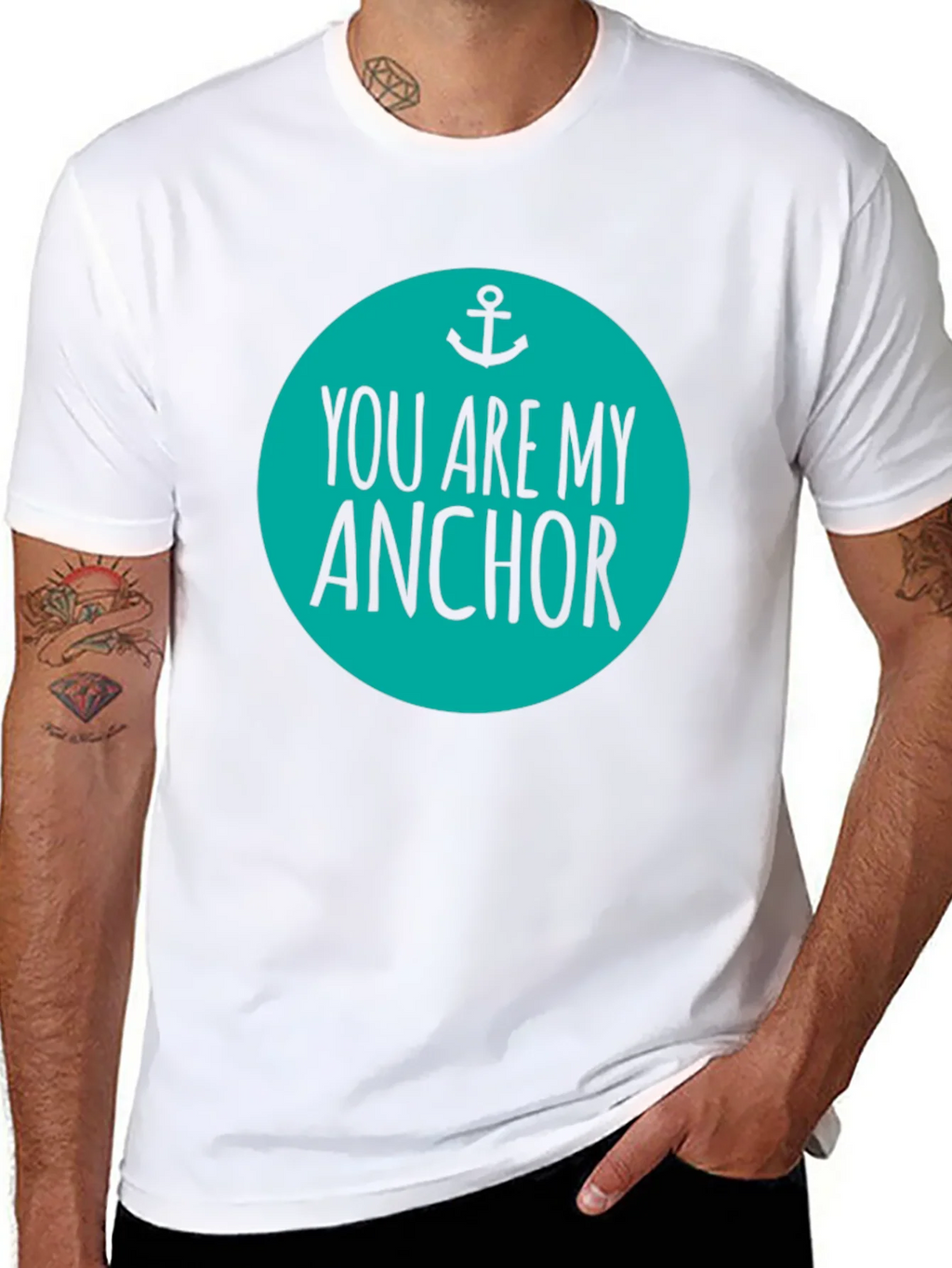 You Are My Anchor Graphic Tee - Mens Black Cotton Blend product image 7