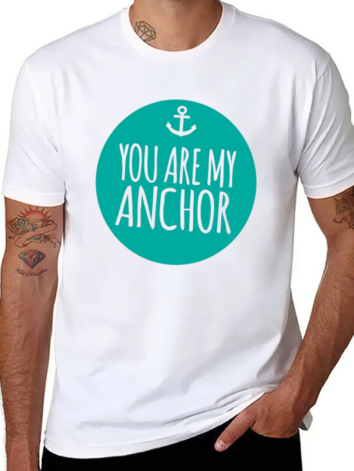 You Are My Anchor Graphic Tee - Mens Black Cotton Blend product image 7