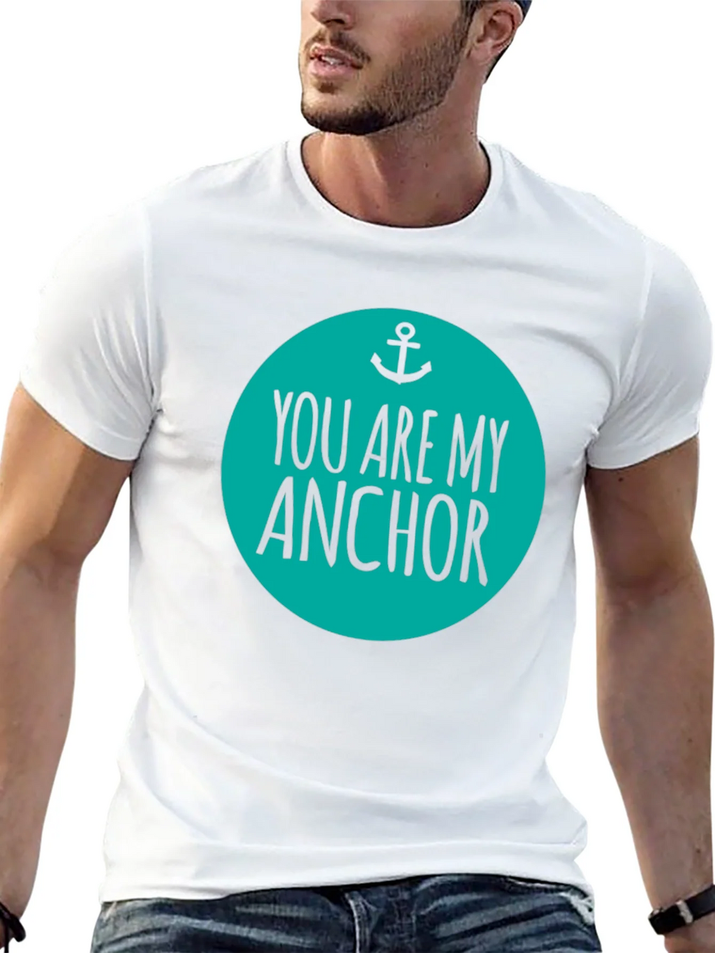 You Are My Anchor Graphic Tee - Mens Black Cotton Blend product image 12
