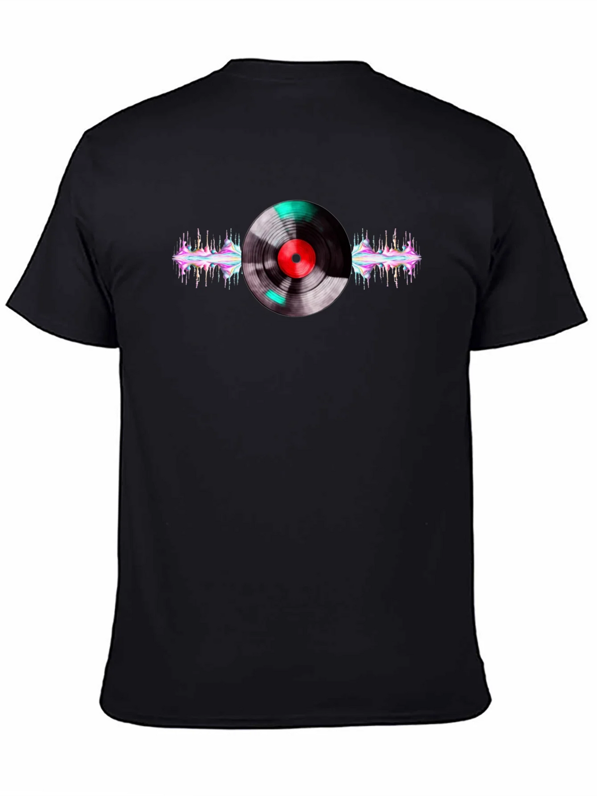 Vinyl Record Graphic Black T-Shirt product image 4
