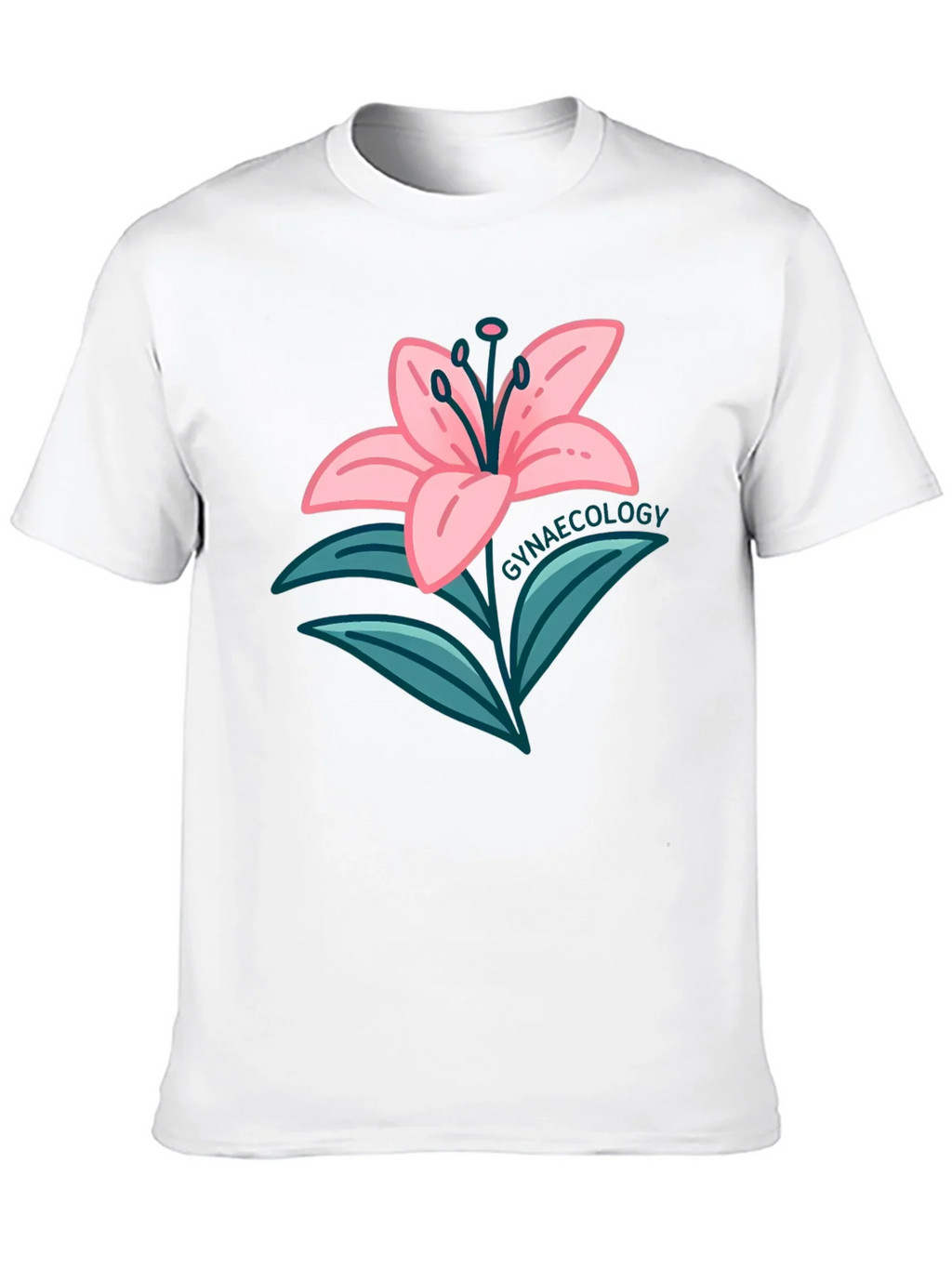 Gynaecology Lily Flower Black T-Shirt product image 9
