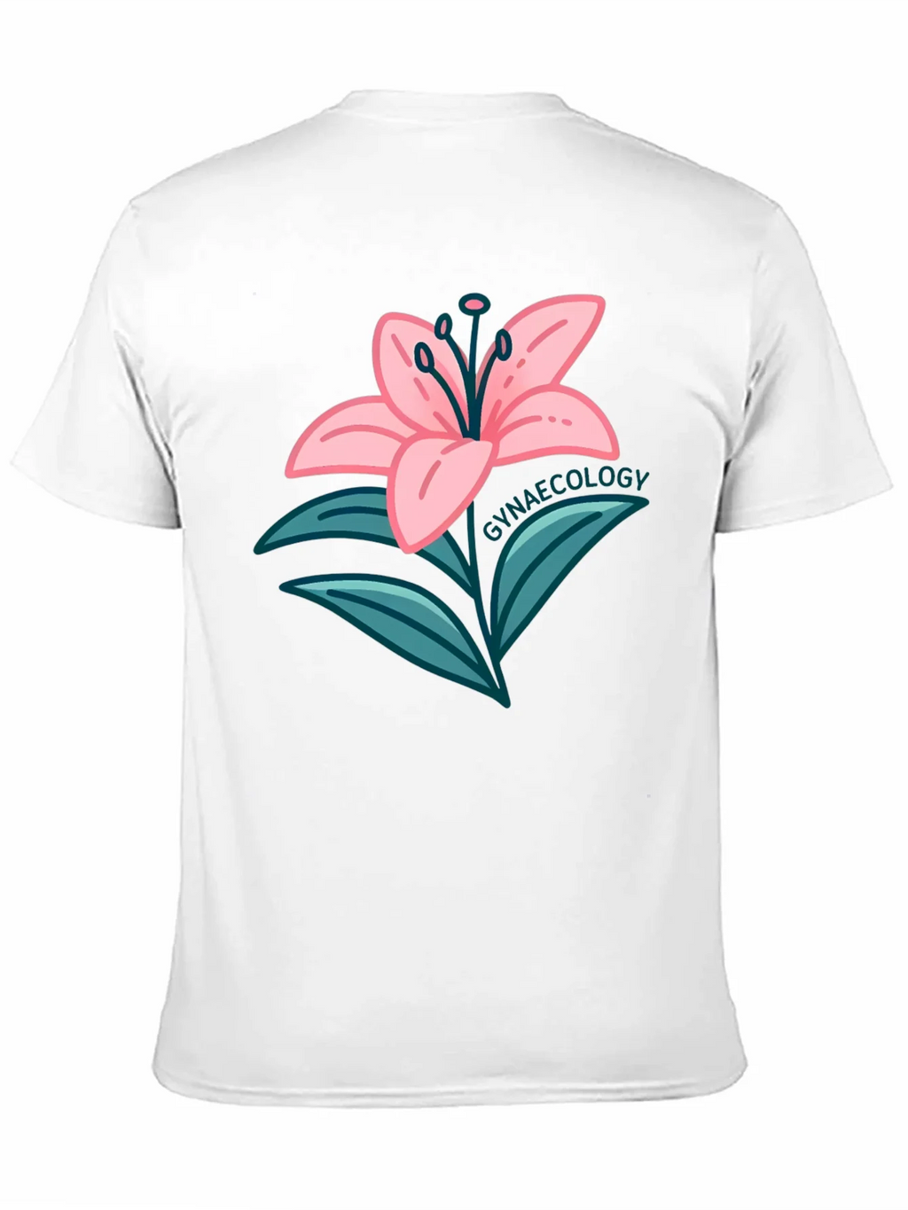 Gynaecology Lily Flower Black T-Shirt product image 10