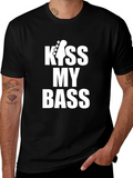 Kiss My Bass Guitar Black T-Shirt product image 1