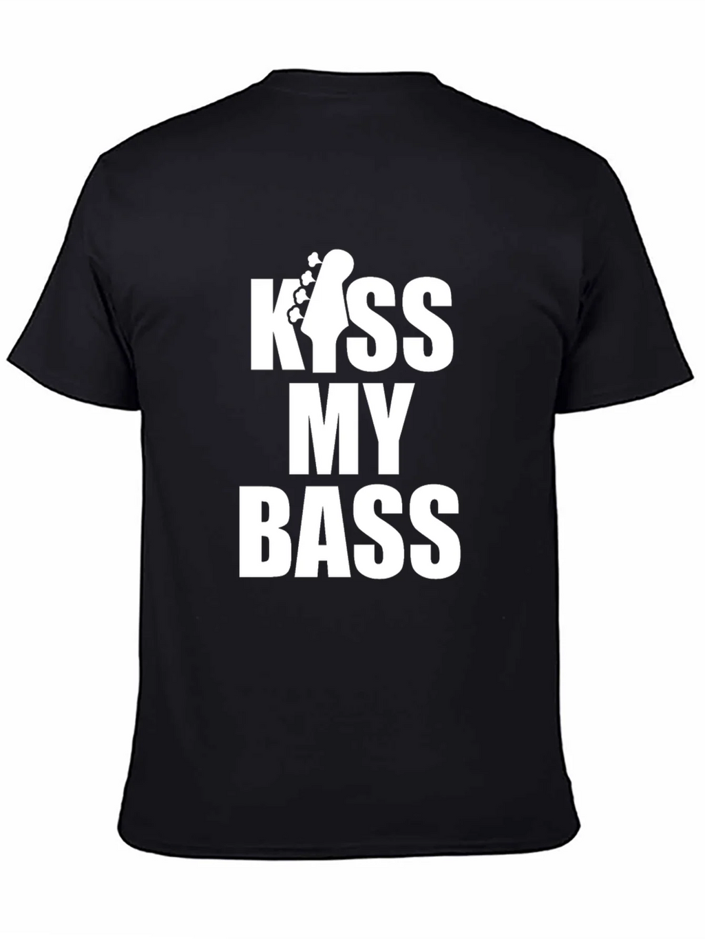 Kiss My Bass Guitar Black T-Shirt product image 4