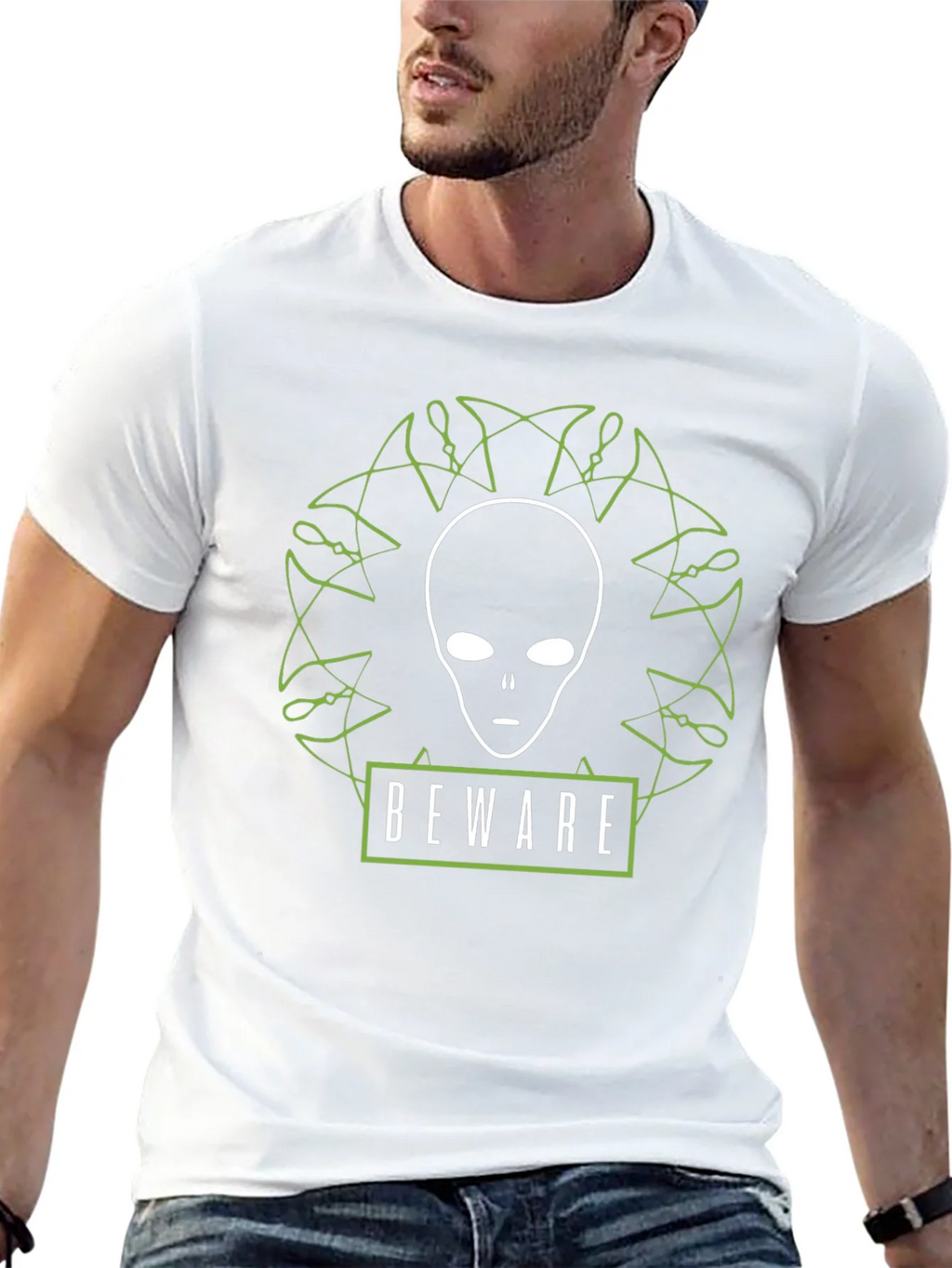 Beware Alien Graphic T-Shirt - Black product image 11