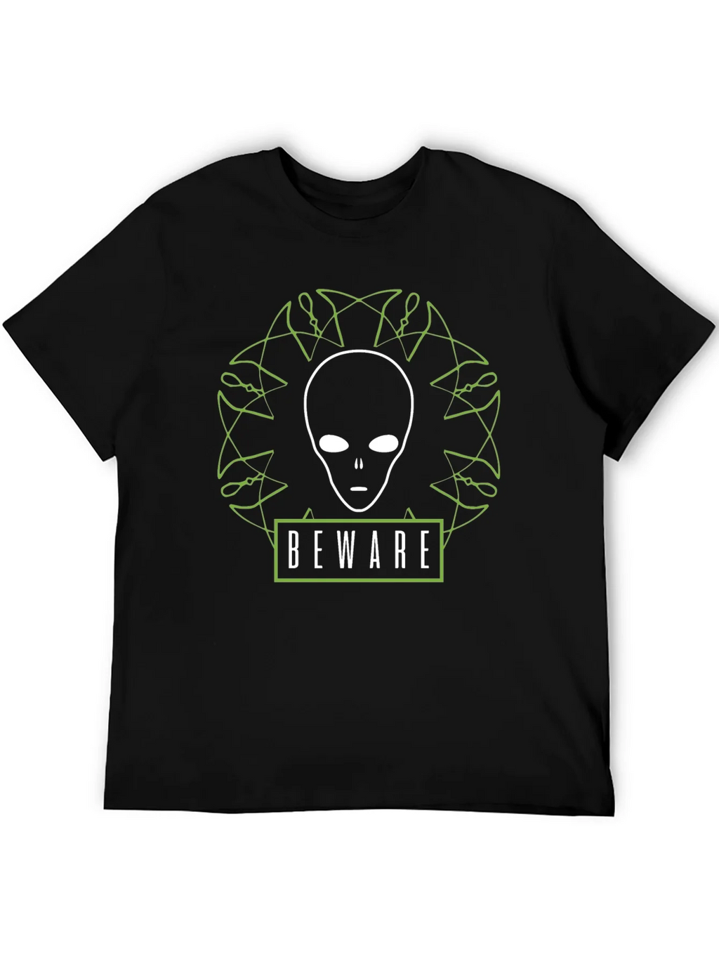 Beware Alien Graphic T-Shirt - Black product image 5