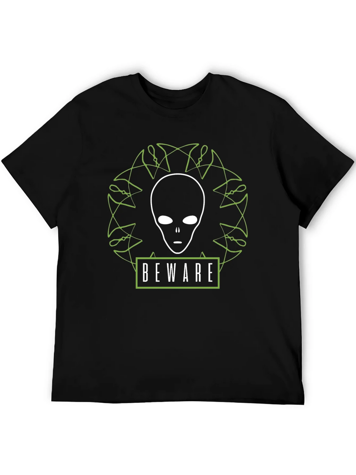 Beware Alien Graphic T-Shirt - Black product image 5