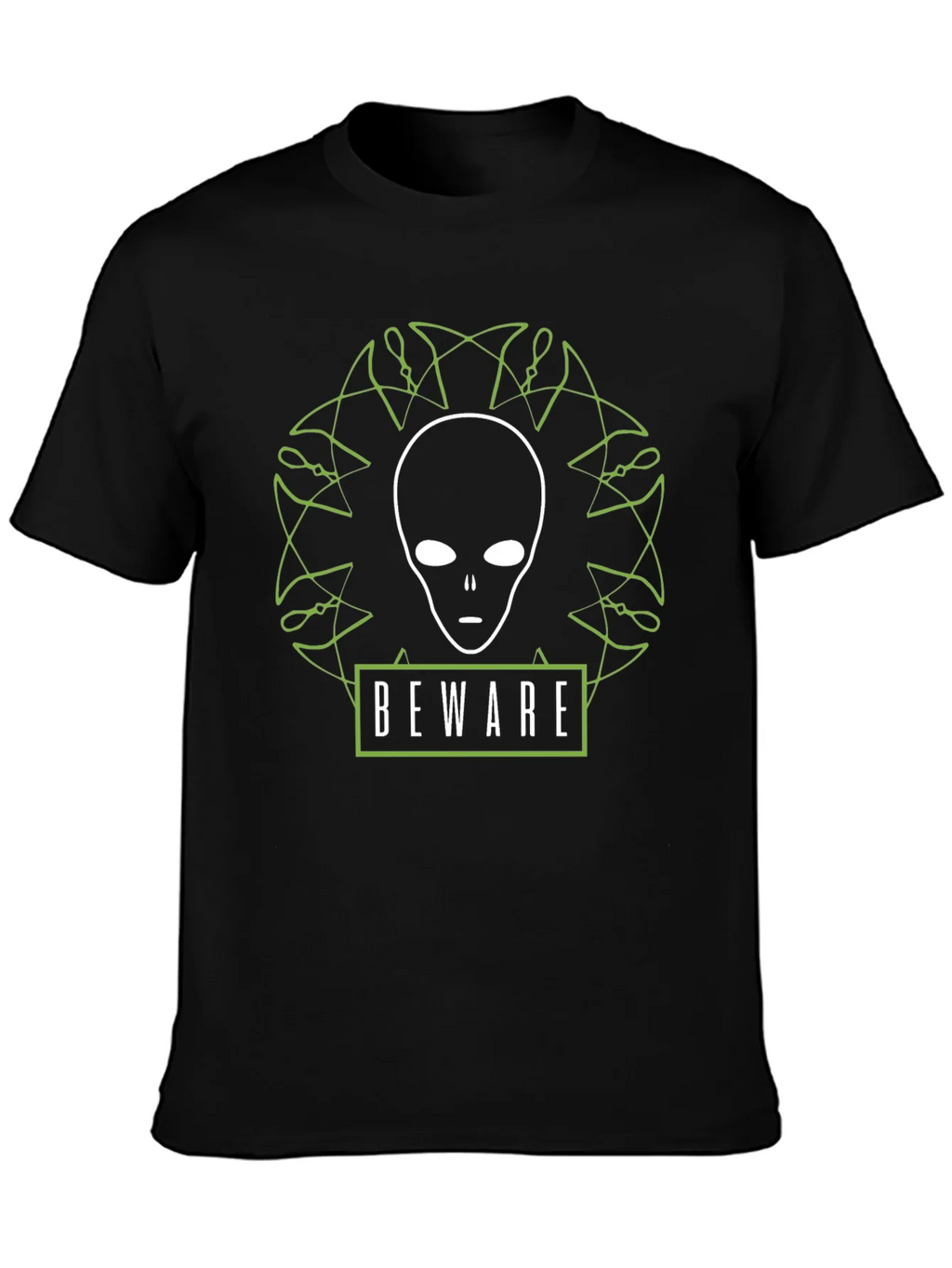 Beware Alien Graphic T-Shirt - Black product image 3