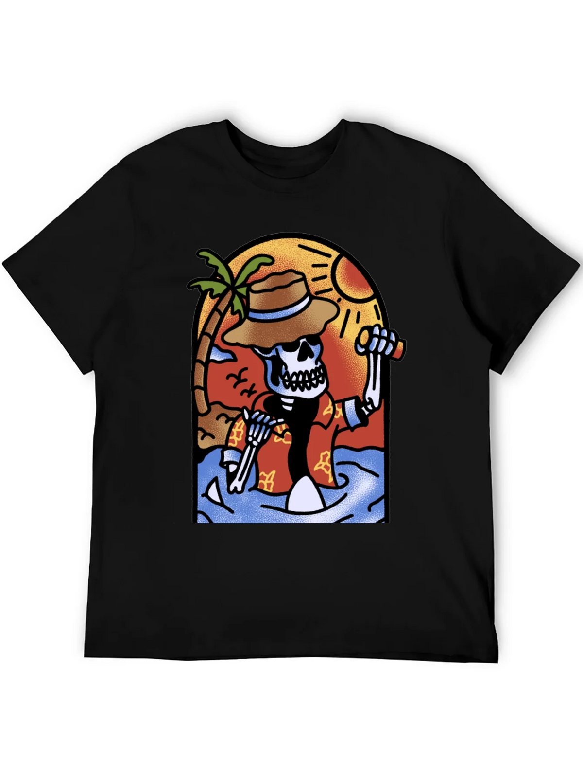 Tropical Skeleton Graphic T-Shirt product image 5