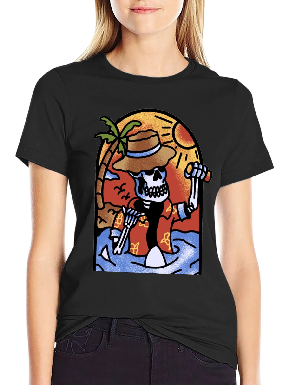 Tropical Skeleton Graphic T-Shirt product image 2