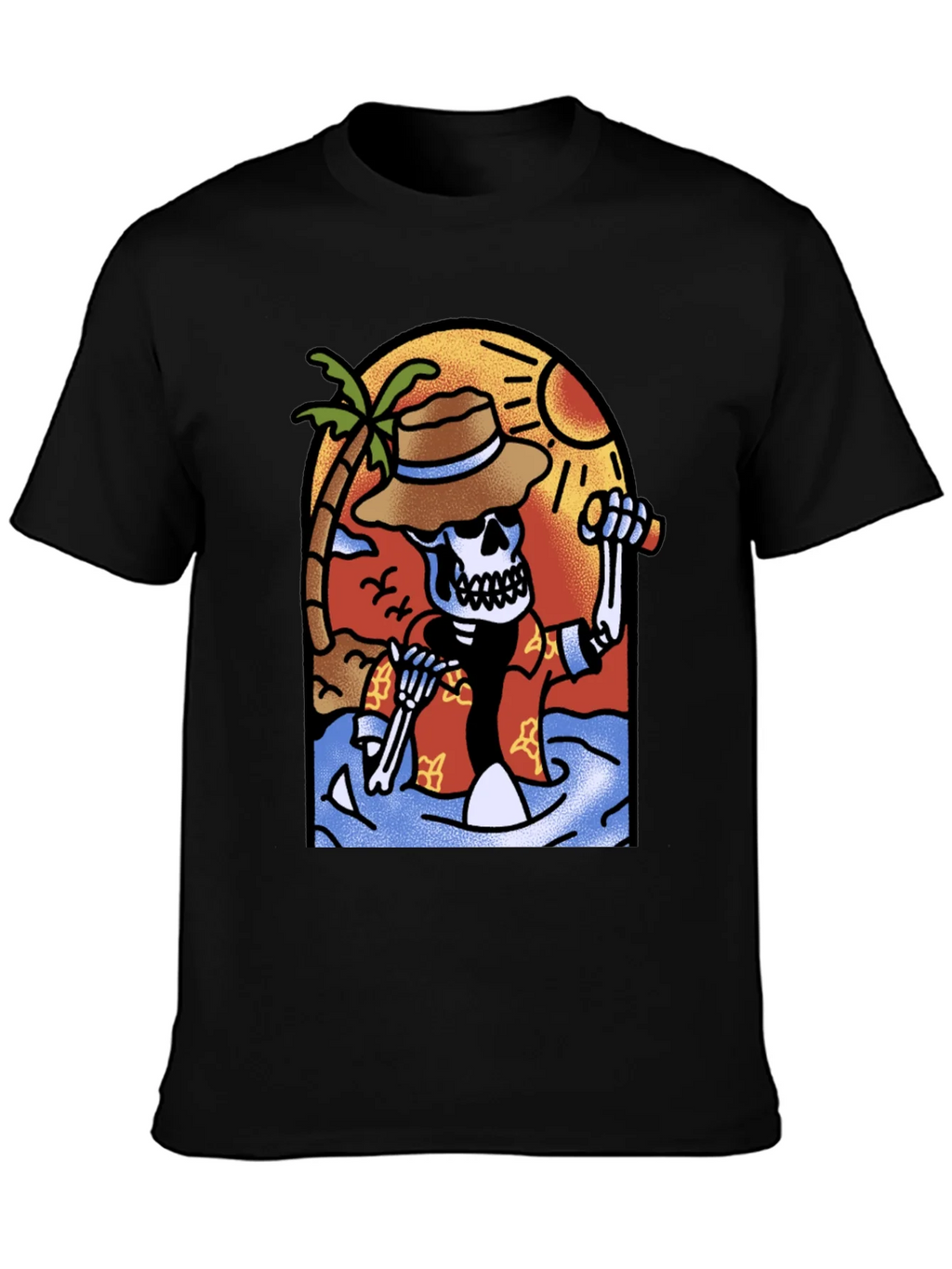Tropical Skeleton Graphic T-Shirt product image 3