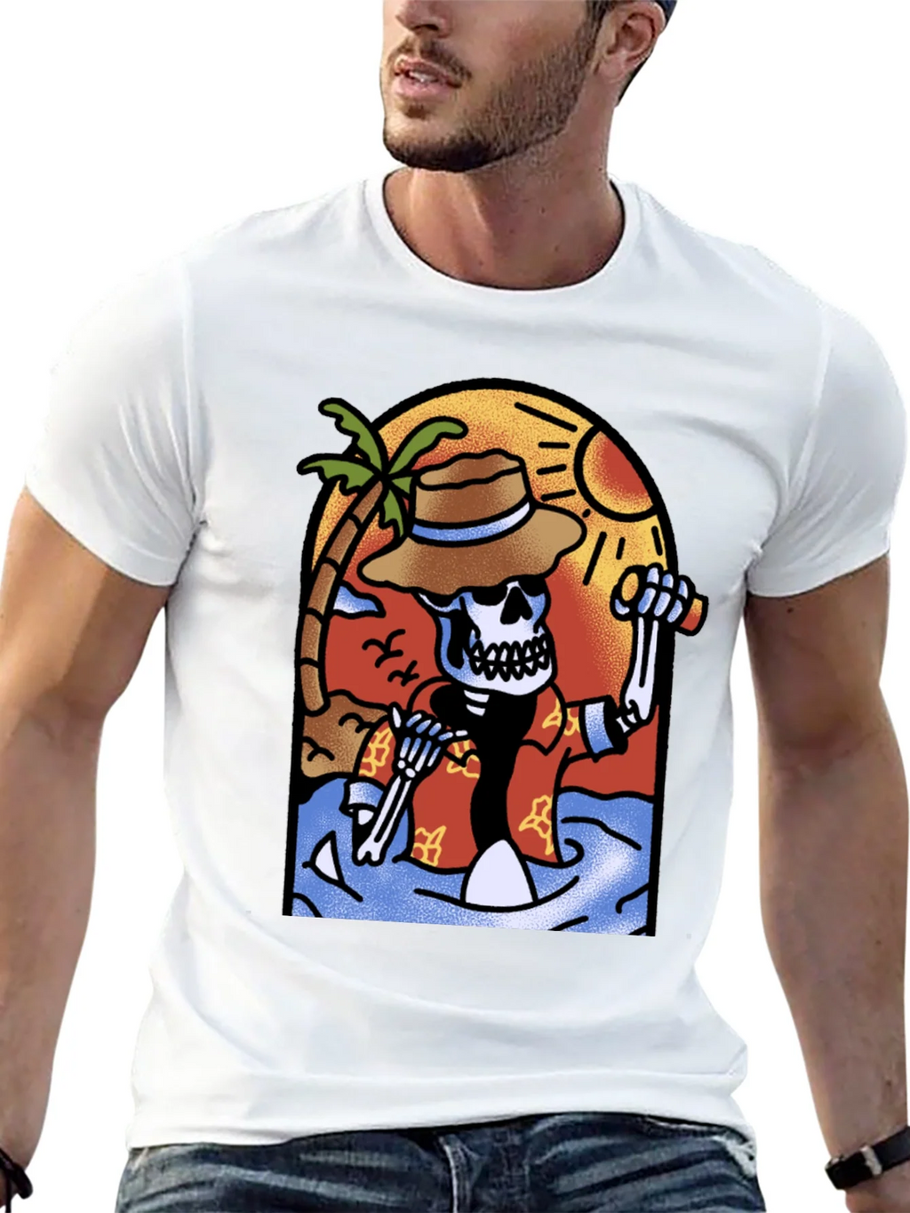 Tropical Skeleton Graphic T-Shirt product image 12